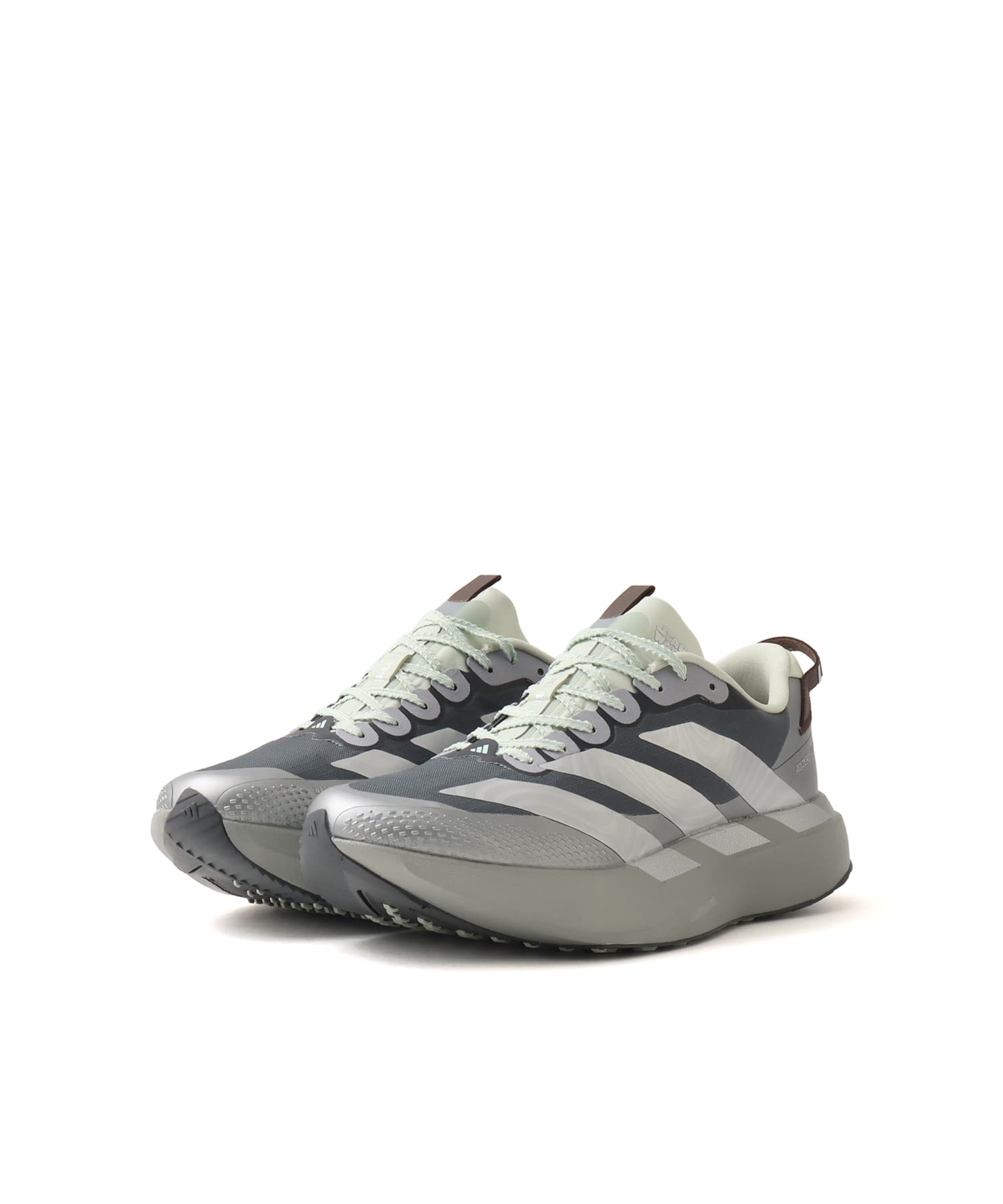 adidas Adizero EVO SL ATR M / The Mandalorian and Grogu GREY FIVE/MATTE SILVER/LINEN GREENの画像