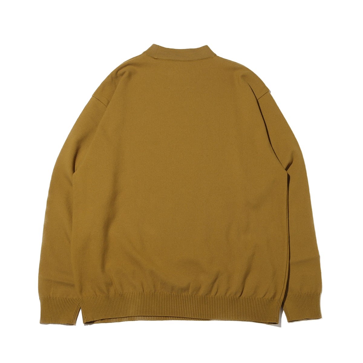 snow peak Co/Pe Knit Pullover Mustard 23FA-Iの画像