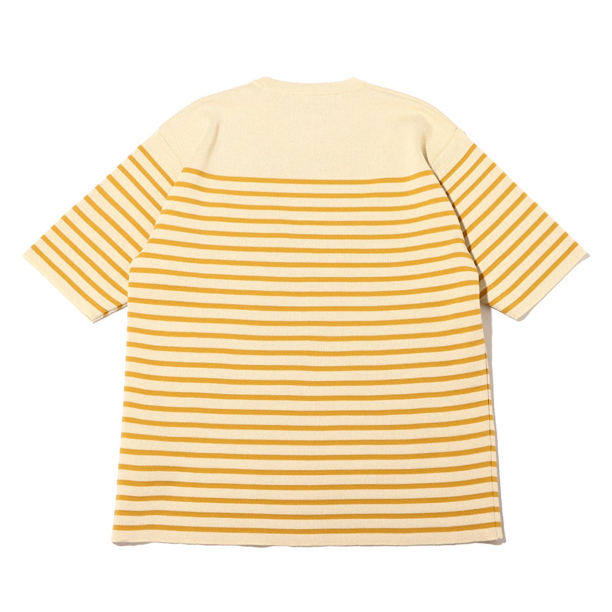 snow peak Co/Ny/Pe S/S Crew Neck Pullover Beige x Mustard 23SP-Iの画像