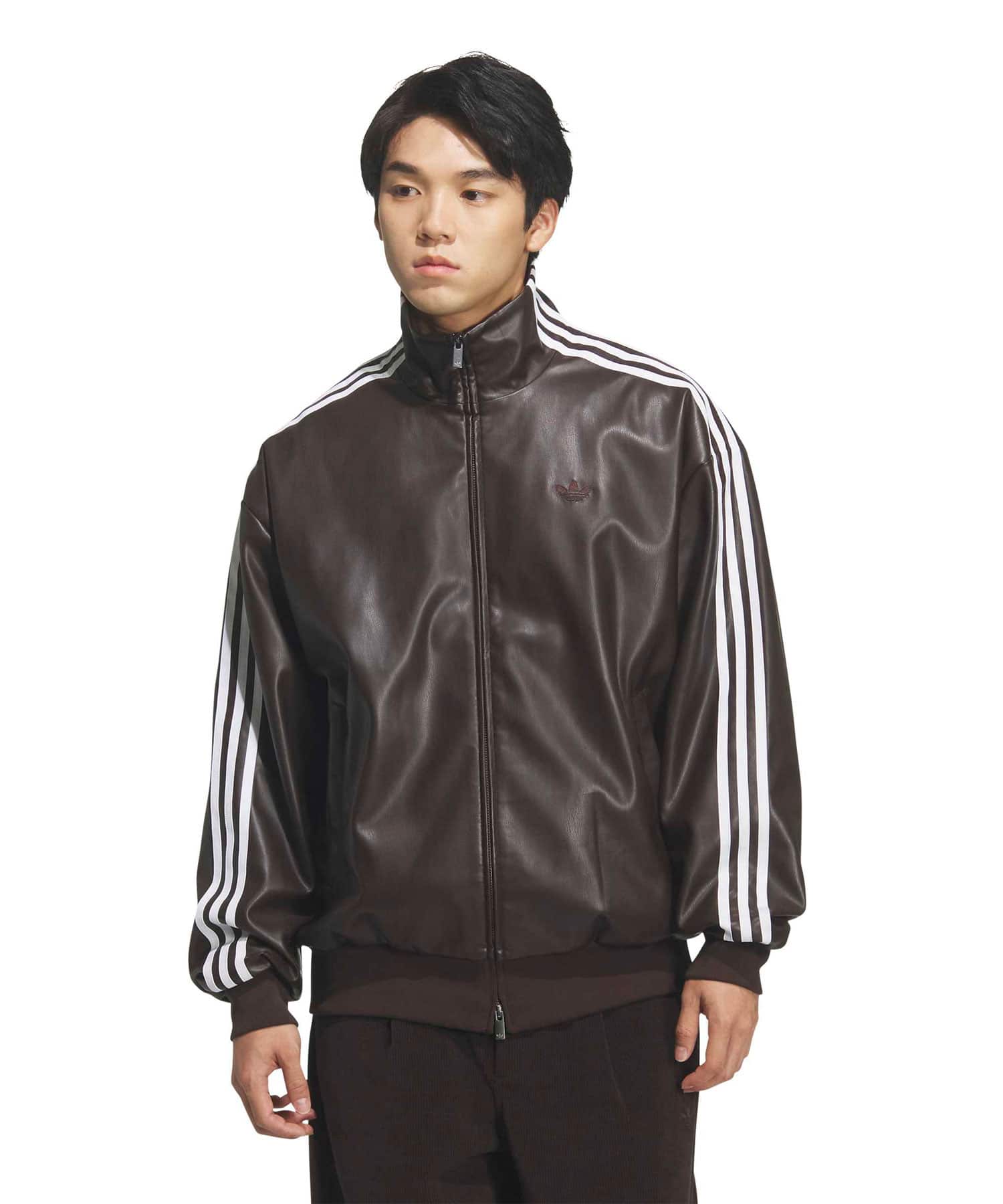 adidas PLEATHER 3STRIPES TRACK TOP オーロラコーヒーの画像