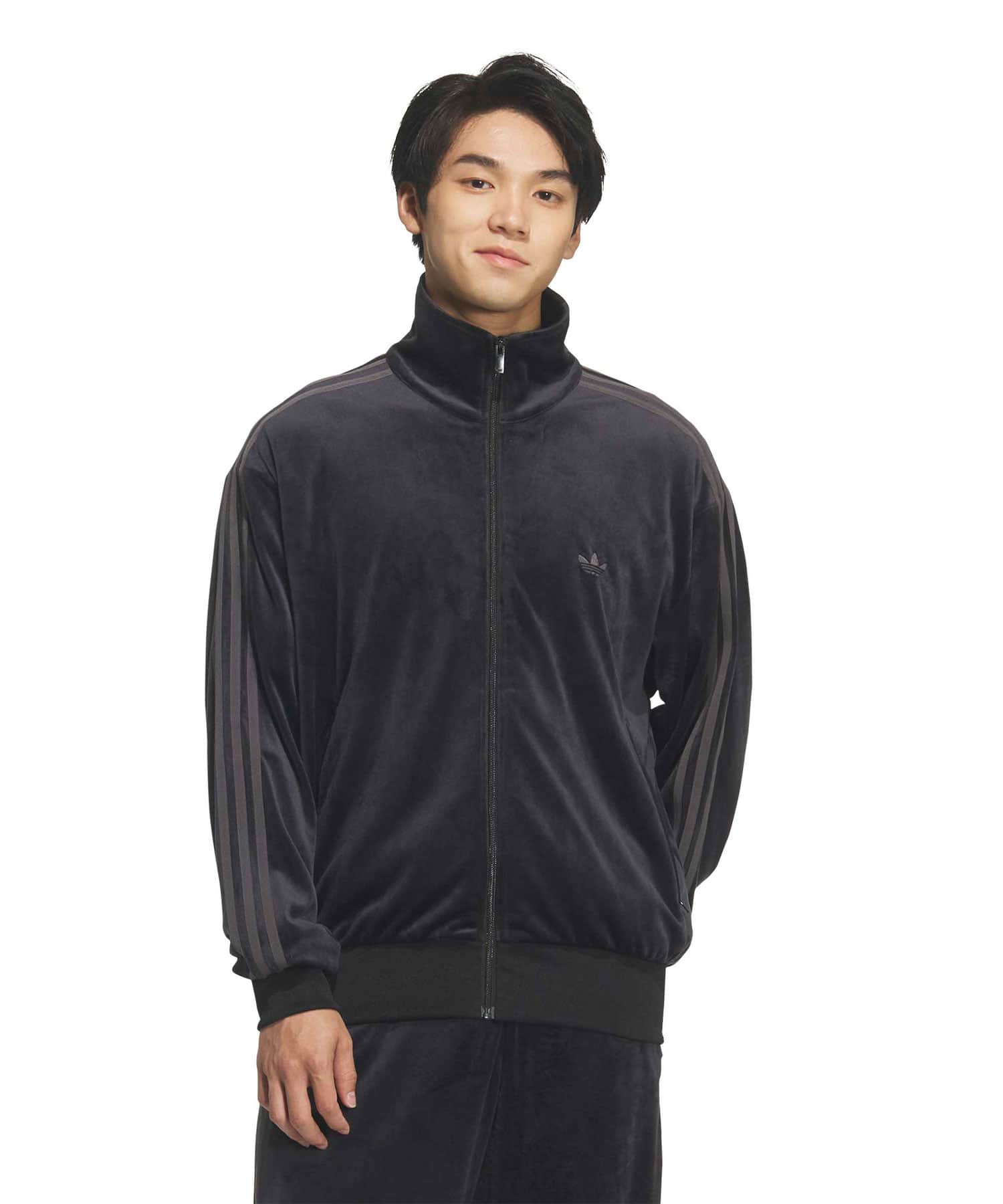 adidas FIREBIRD TRACK TOP VELOUR ブラックの画像