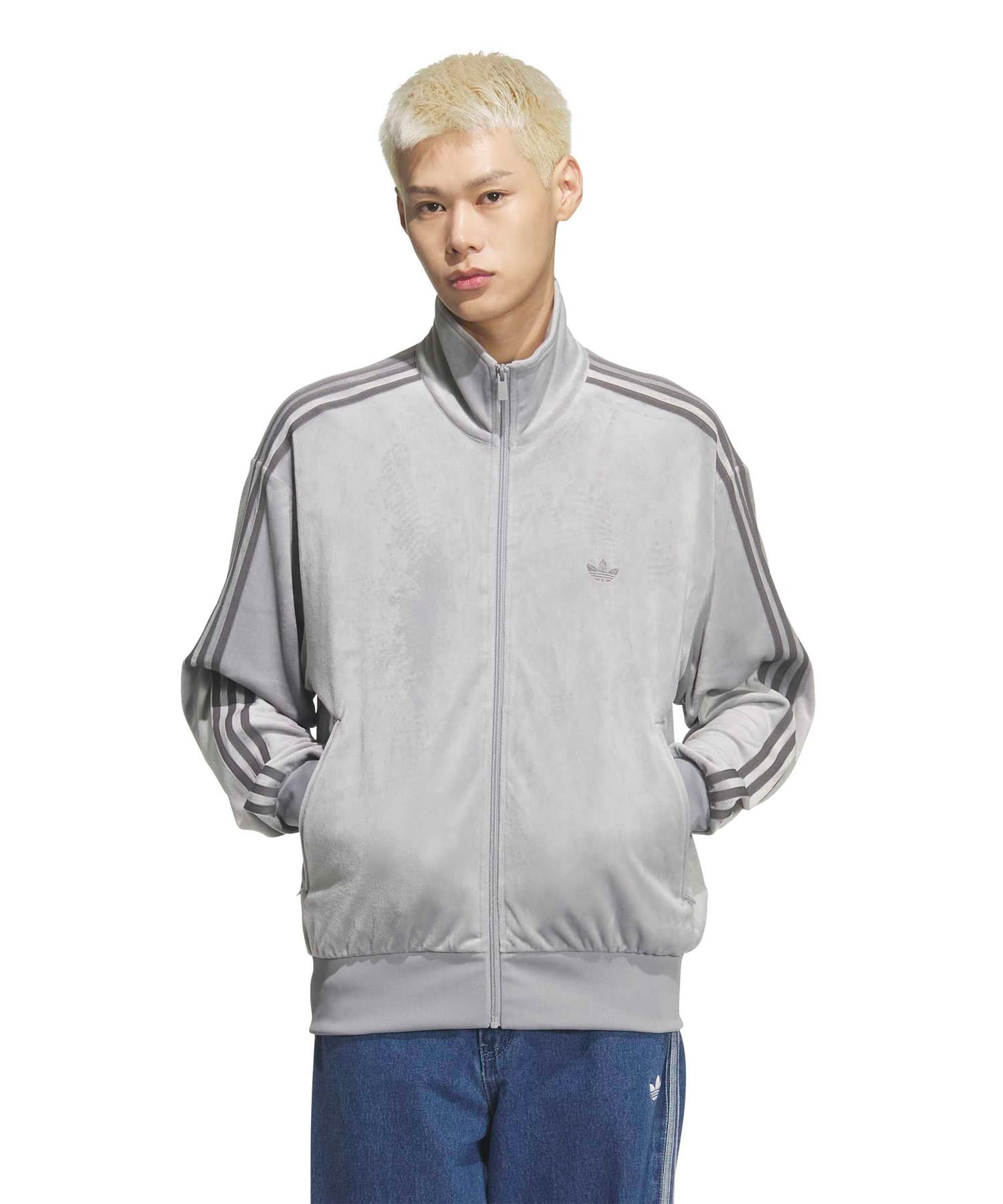 adidas FIREBIRD TRACK TOP VELOUR ライトオニキスの画像