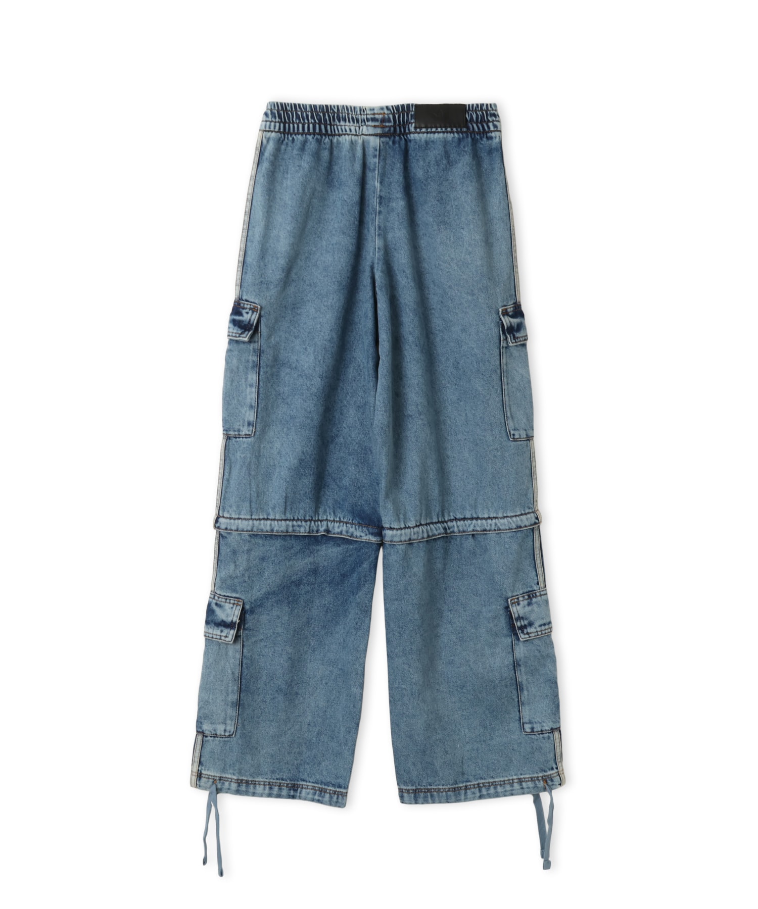 adidas MID RISE 2-IN-1 DENIM PANTS ウォーンブルーデニムの画像