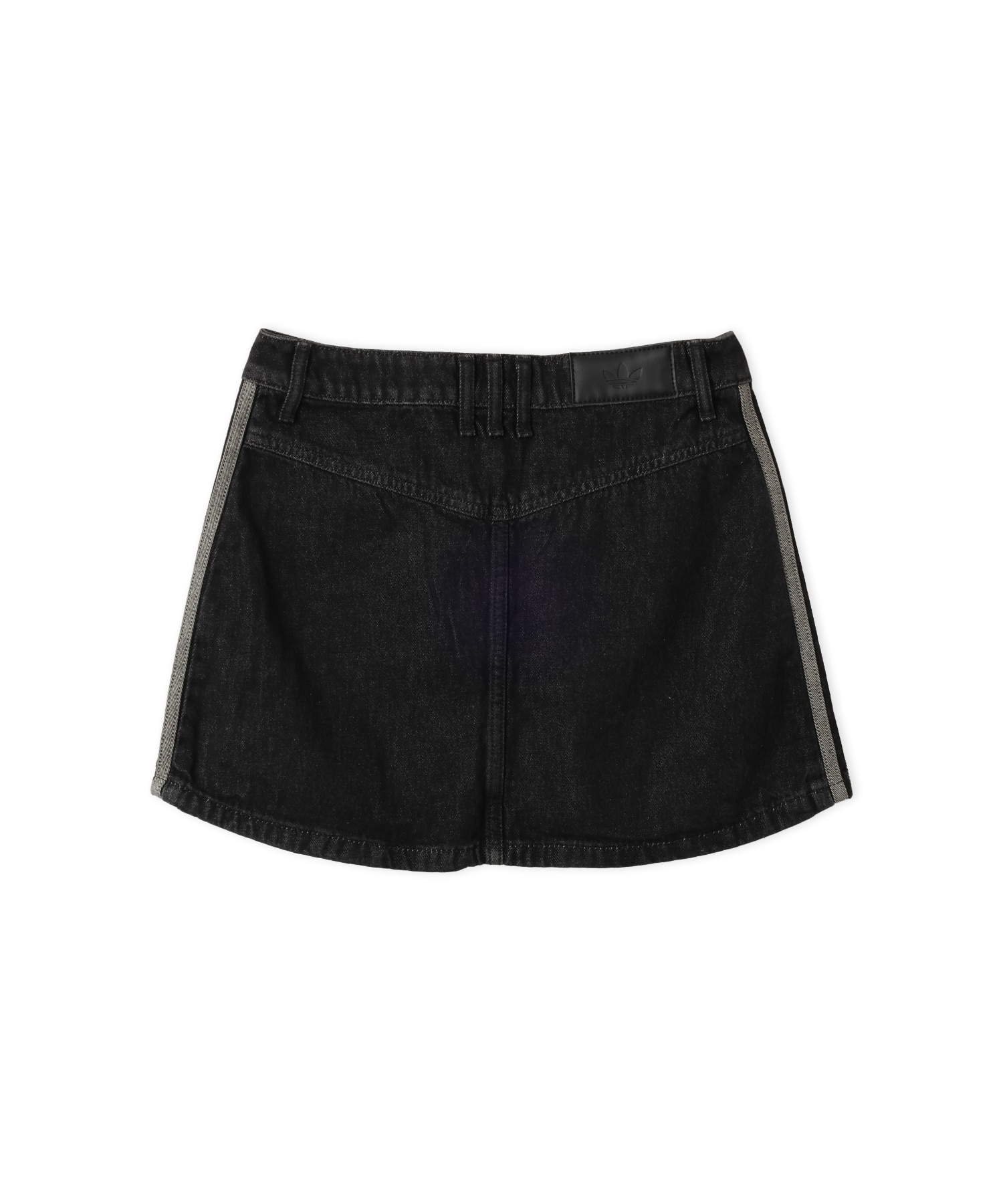adidas 3 STRIPES MINI SKIRT DENIM トゥルーブラックデニムの画像