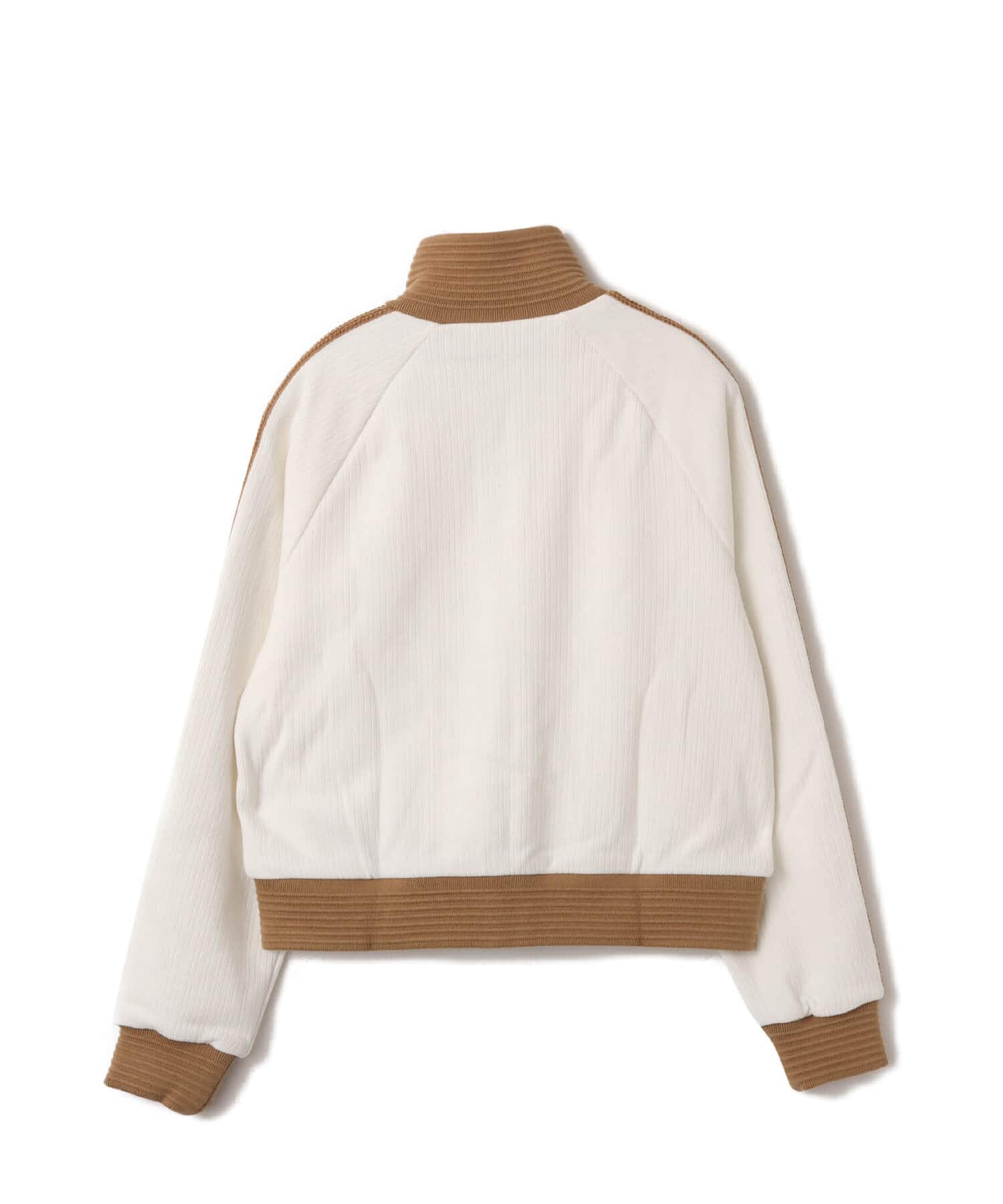 adidas VELOUR KNIT TRACK TOP  オフホワイトの画像