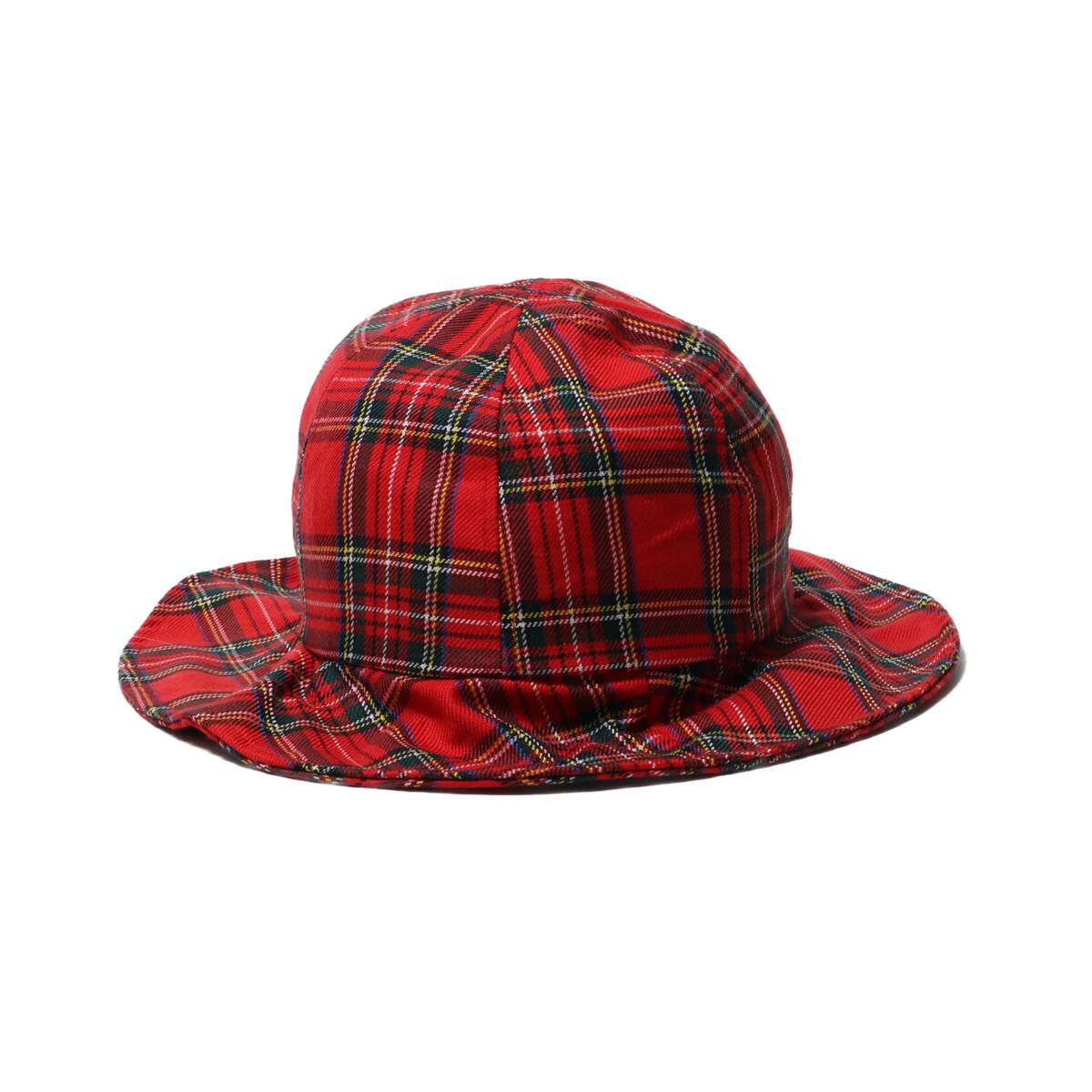atmos pink タータンチェックハット TX REDの画像