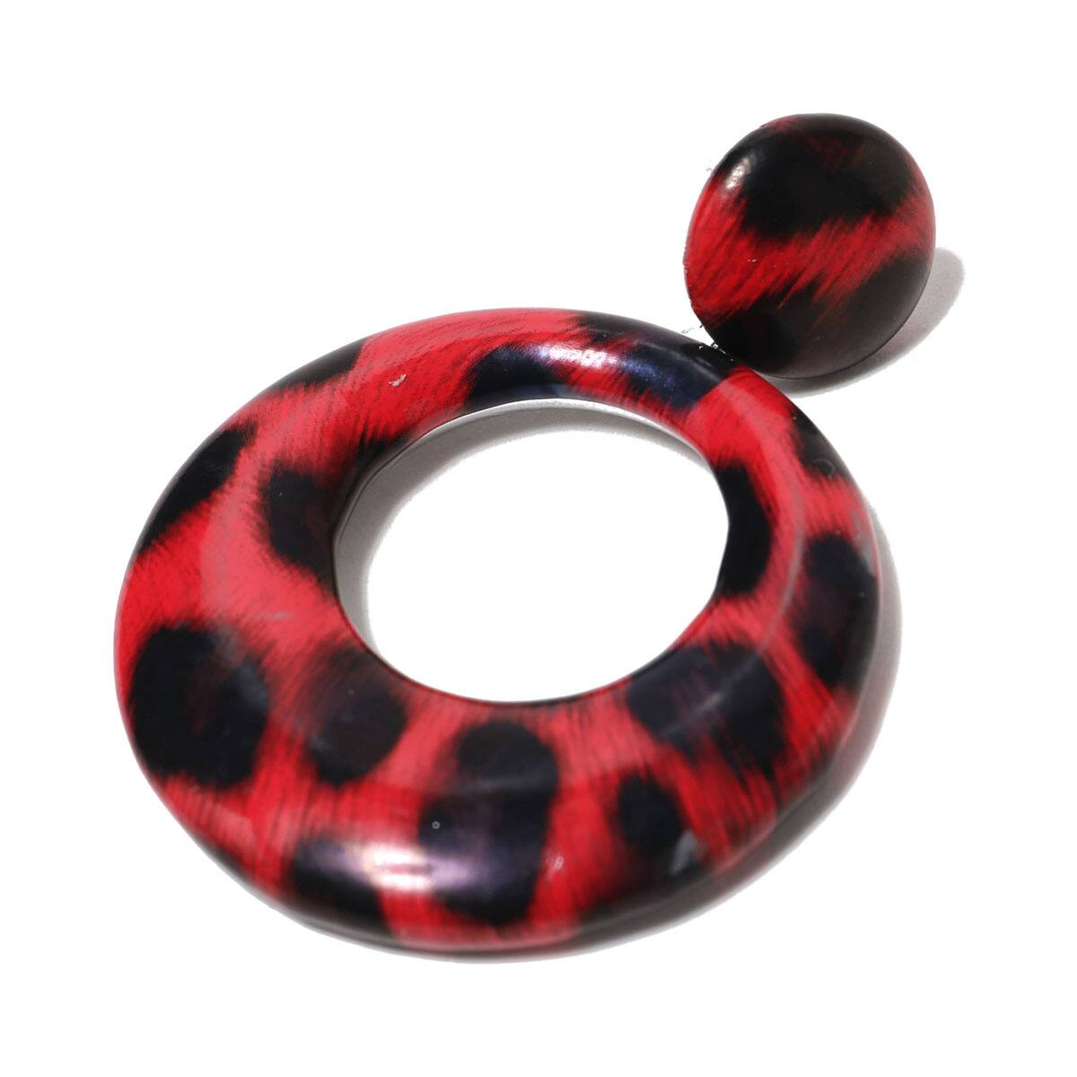 atmos pink アニマル サークル ピアス TX REDの画像