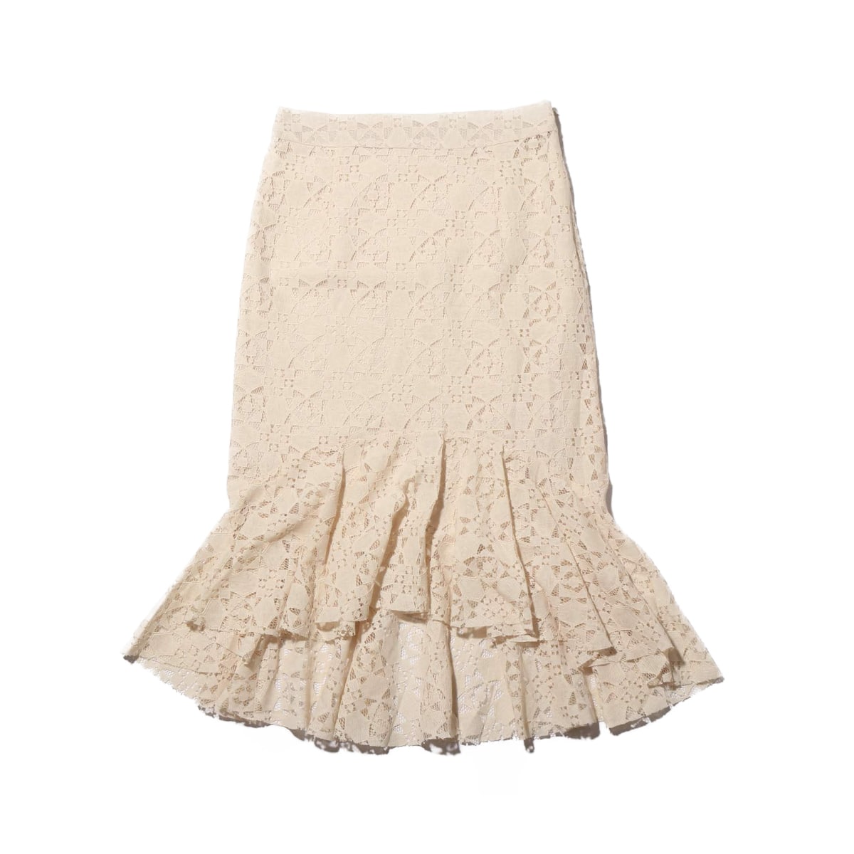 atmos pink レース マーメイド スカート WHITEの画像