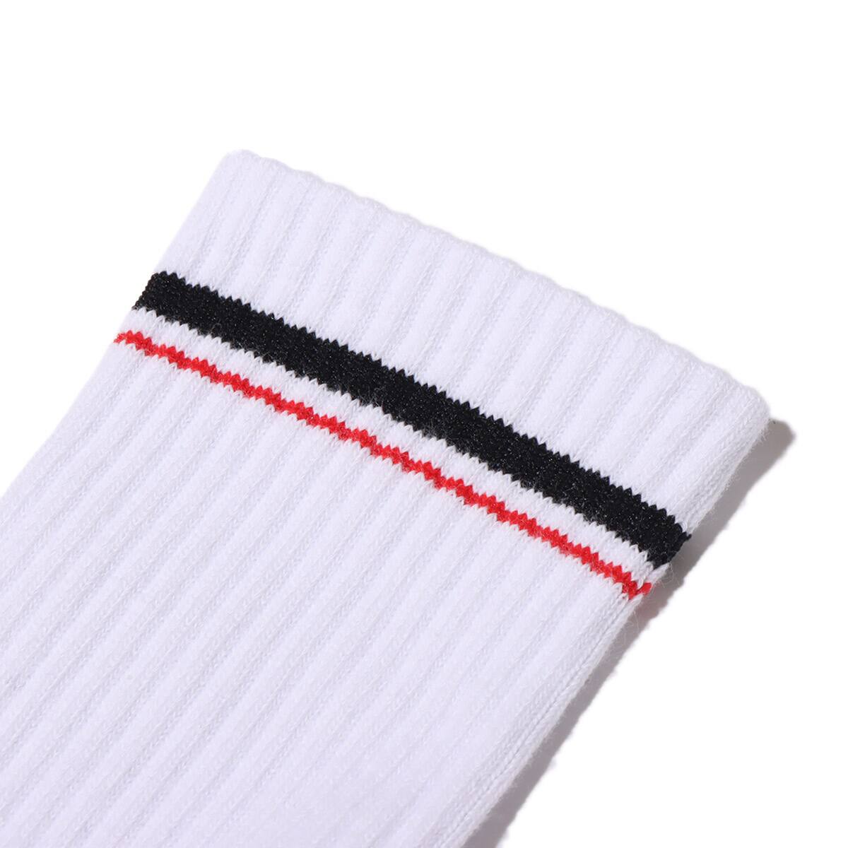 atmos pink Aロゴラインソックス WHITEの画像