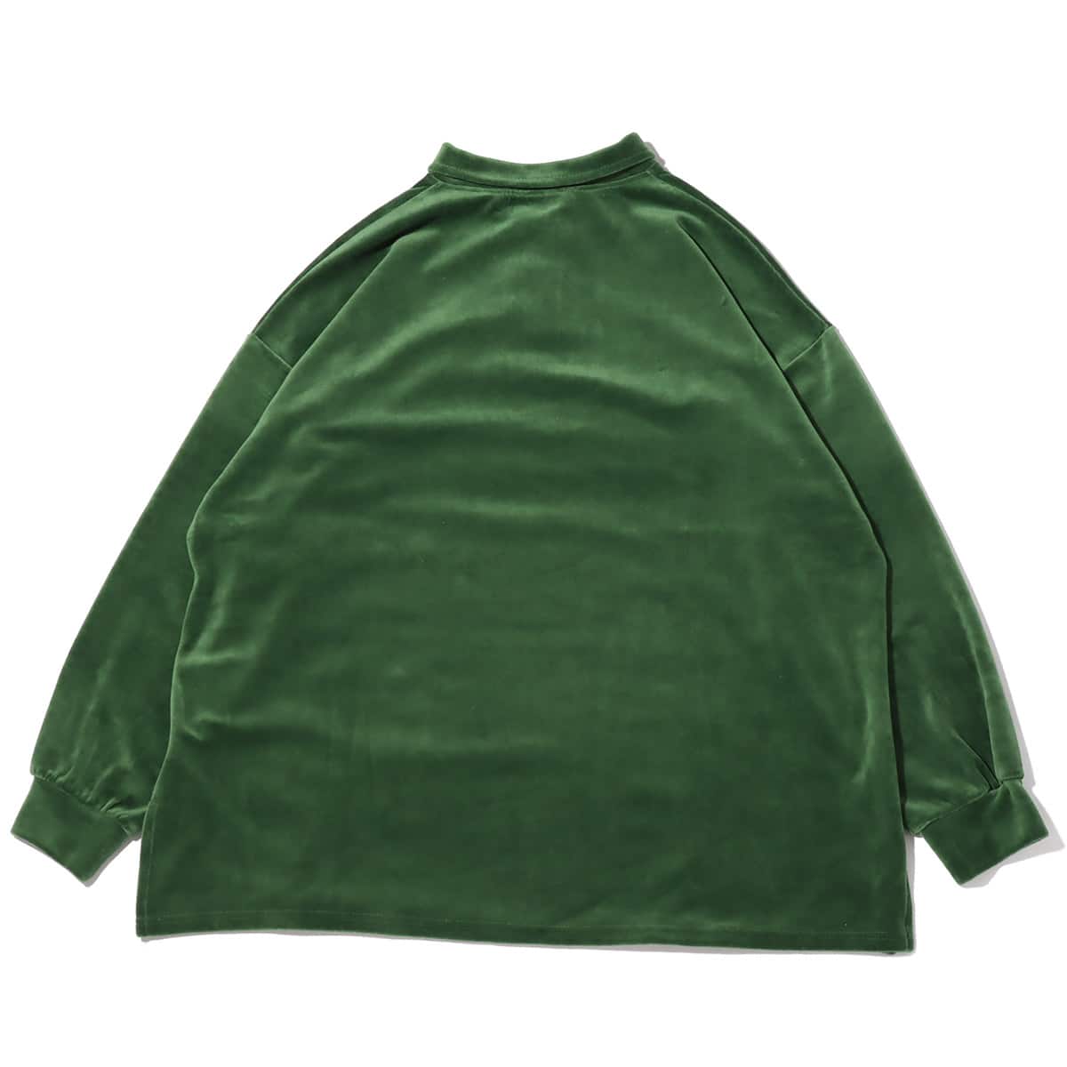 atmos pink ベロア ポロシャツ GREENの画像