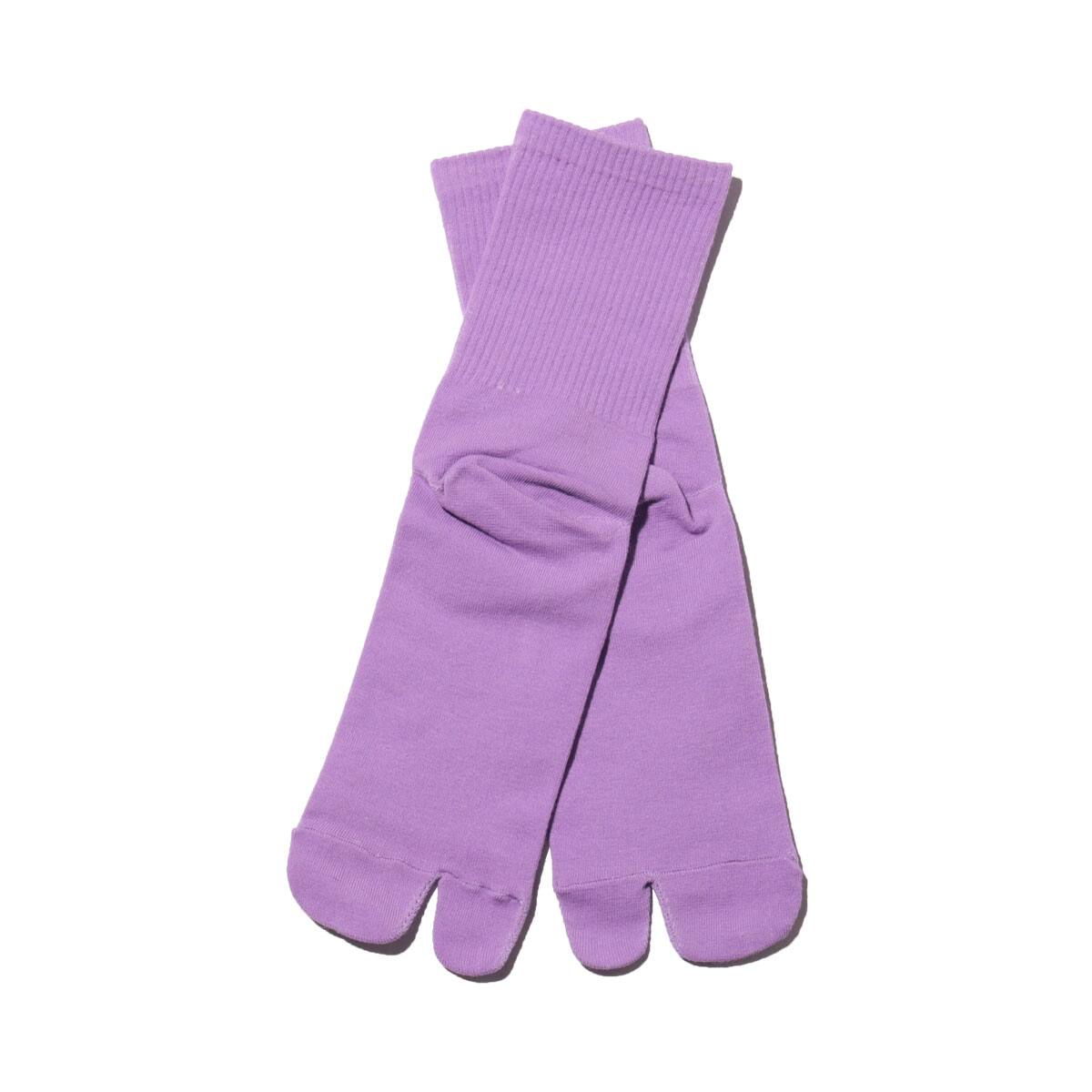 atmos pink カラフル タビ ソックス PURPLEの画像