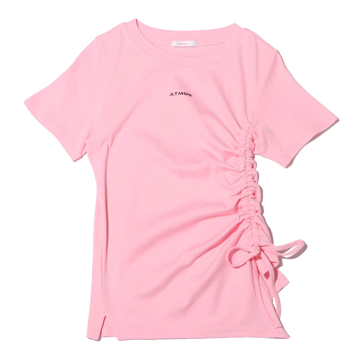 atmos pink サイド絞り ロゴトップス PINKの画像
