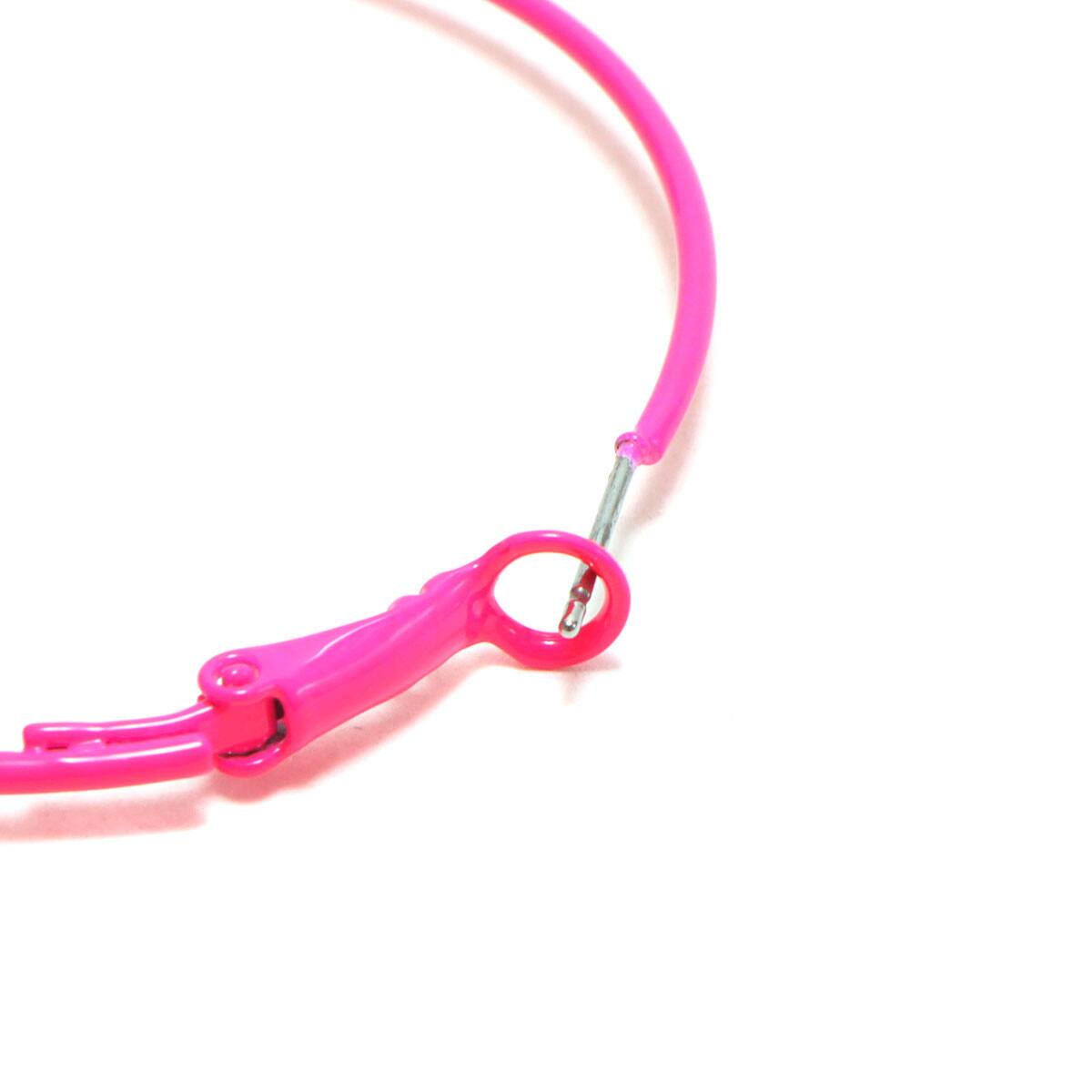 atmos pink カラフル フープピアス PINKの画像