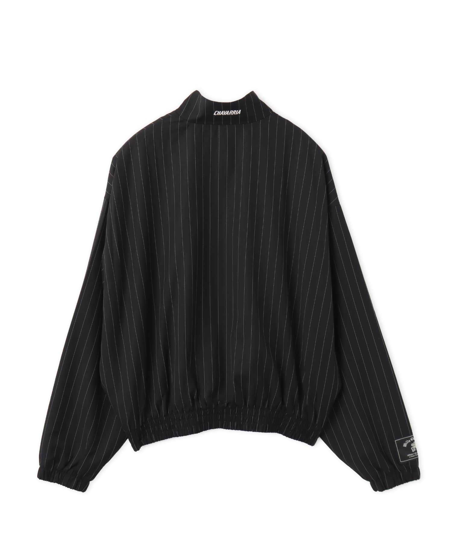adidas CHAVARRIA PINSTRIPE TRACK JACKET ブラック/ホワイトの画像