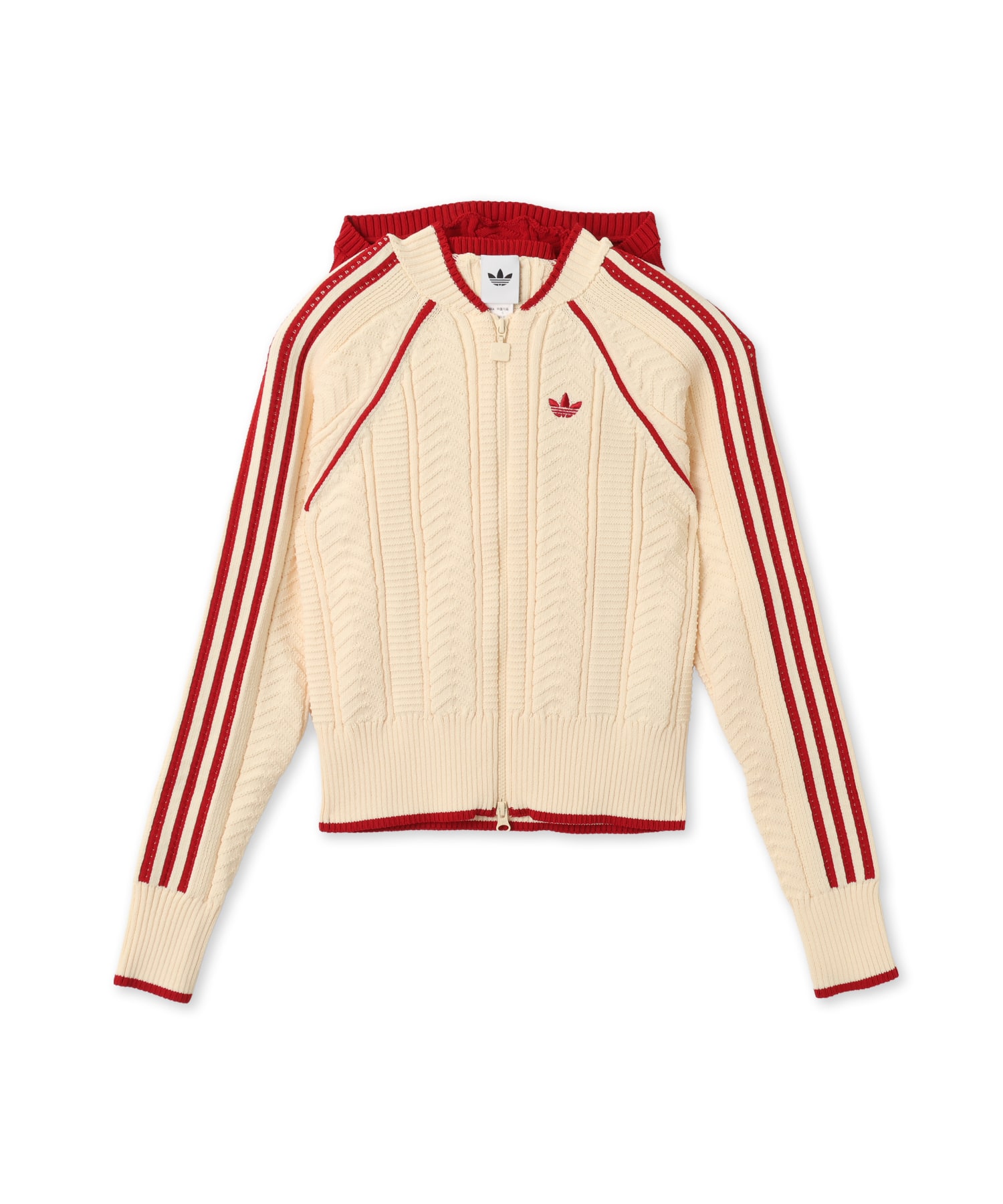 adidas SST TRACKTOP ウォームバニラ/チームビクトリーレッドの画像