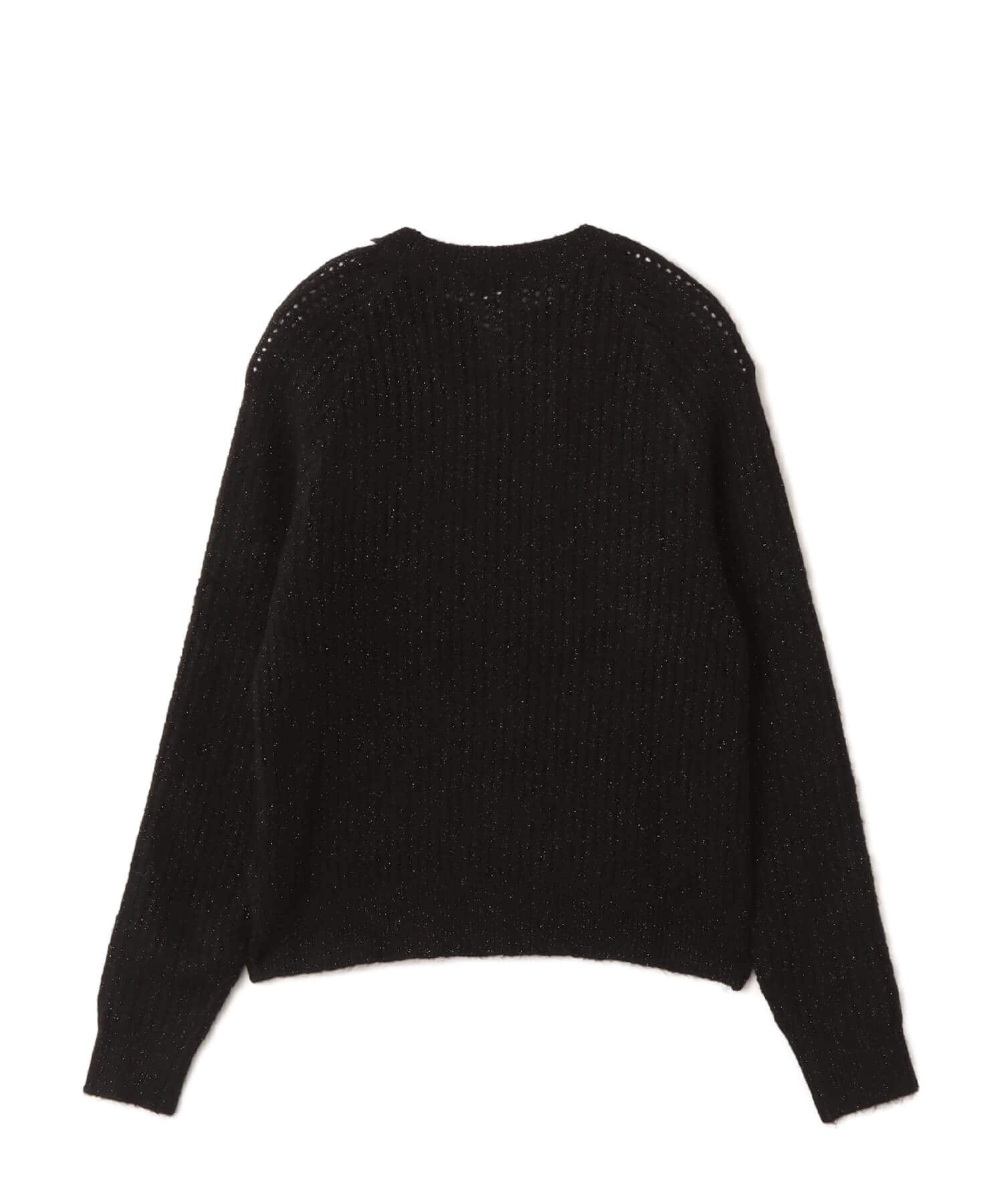 adidas KNIT CREW SWEATSHIRT ブラックの画像