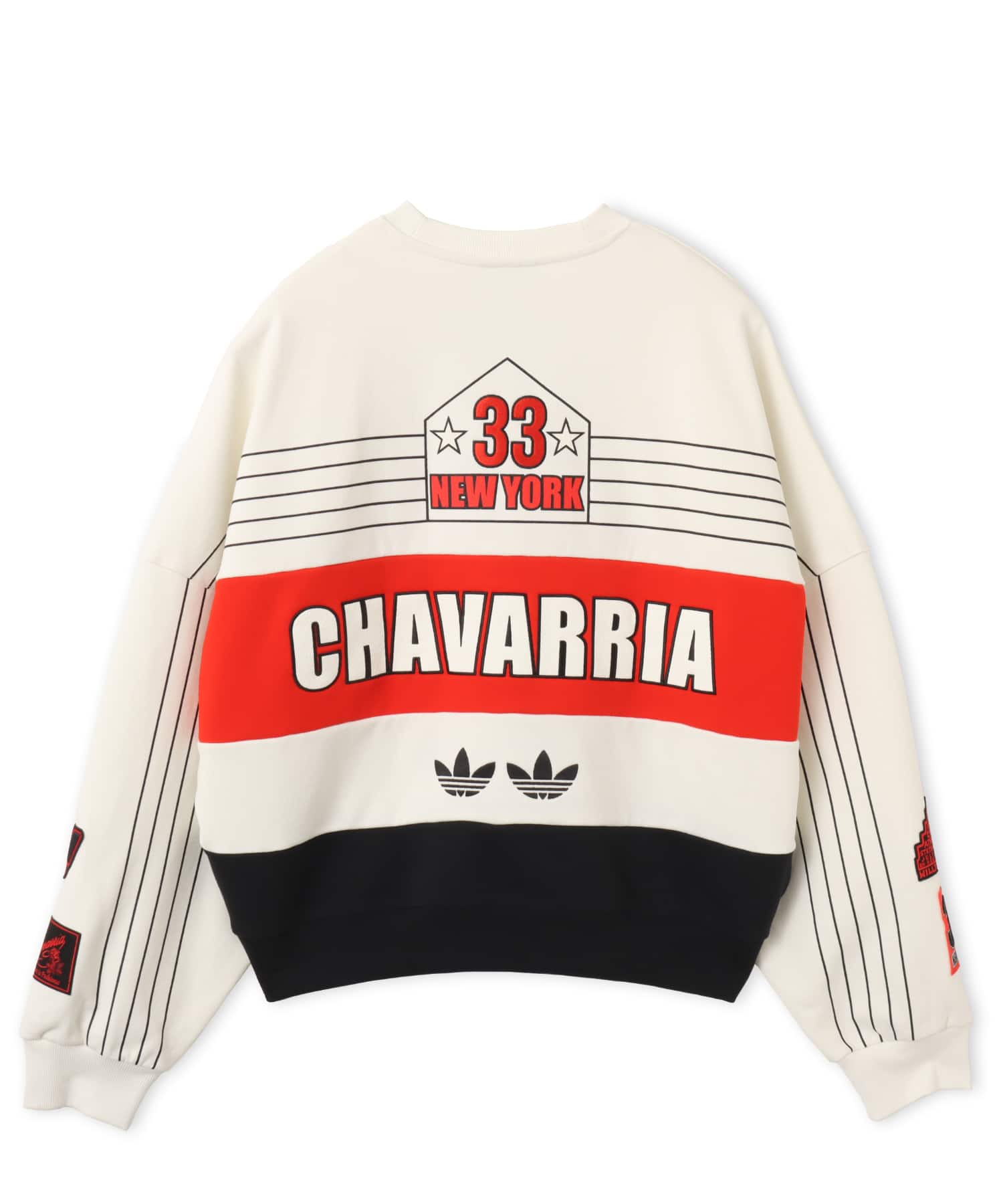 adidas CHAVARRIA NY CREWNECK SWEATSHIRT オフホワイトの画像