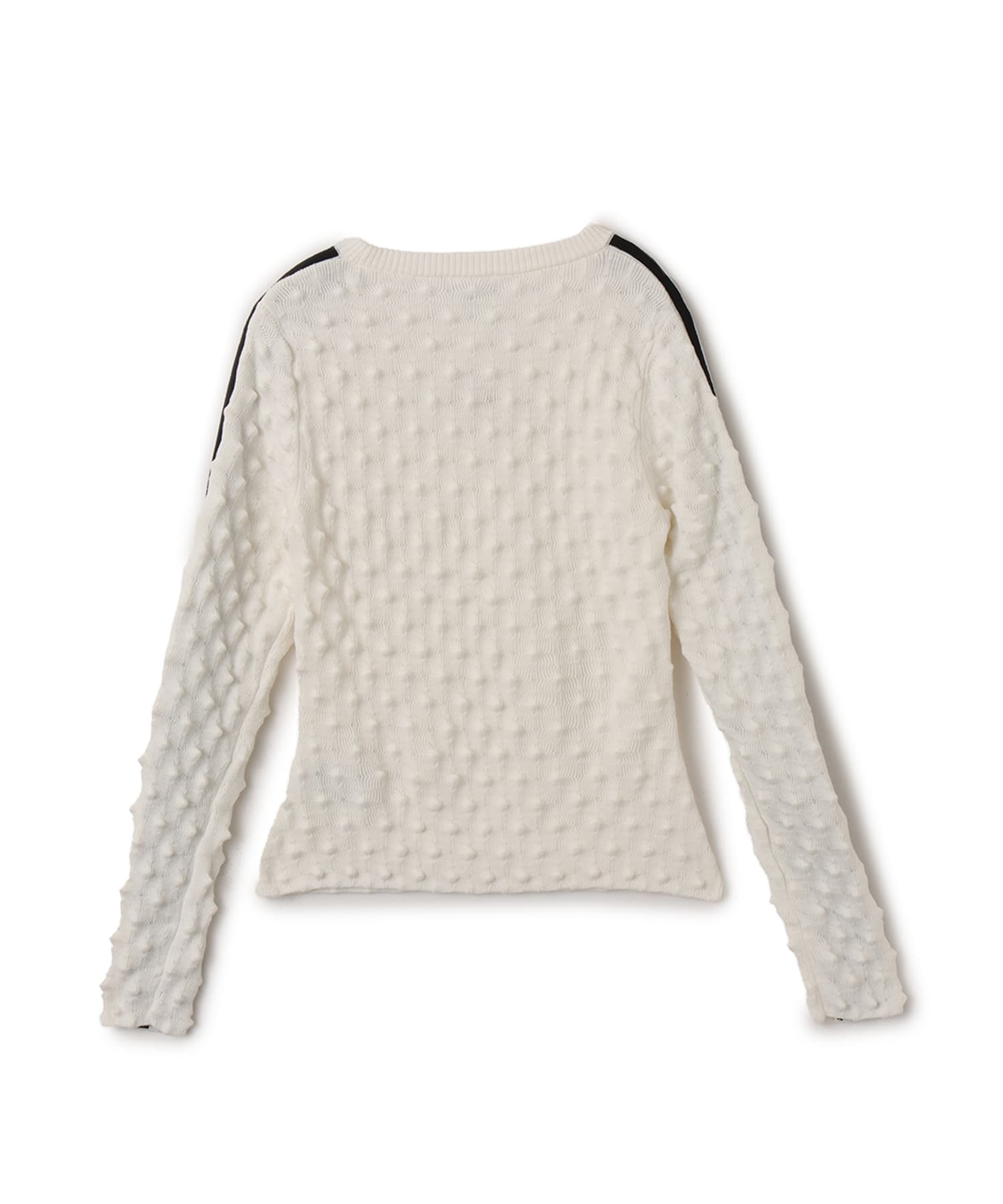 adidas SLIM SOLID SPIKE KNIT SWEATSHIRT ホワイトの画像
