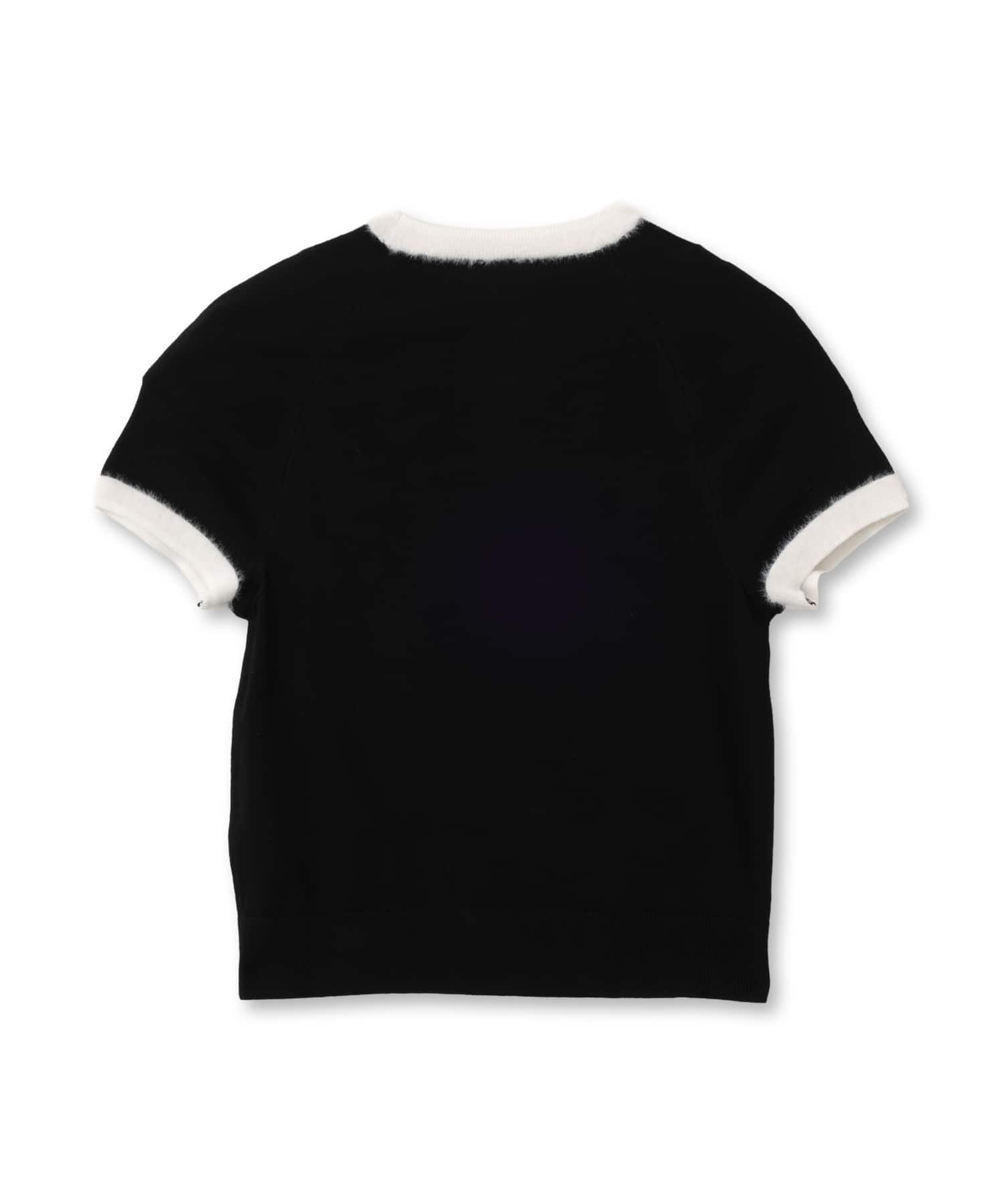 adidas KNITTED TEE ブラック/ホワイトの画像