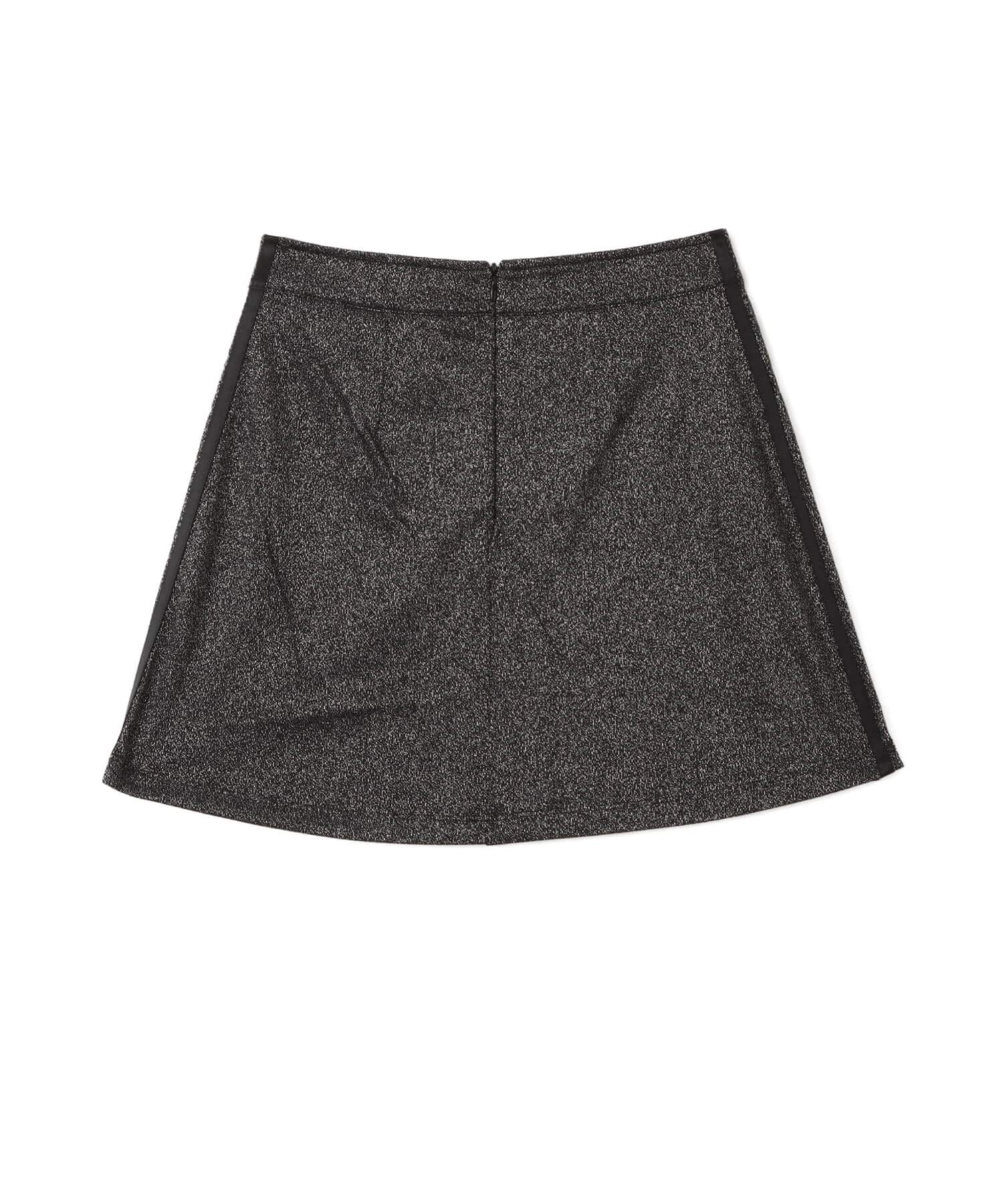 adidas LUREX MINI SKIRT ブラック/シルバーメタリックの画像