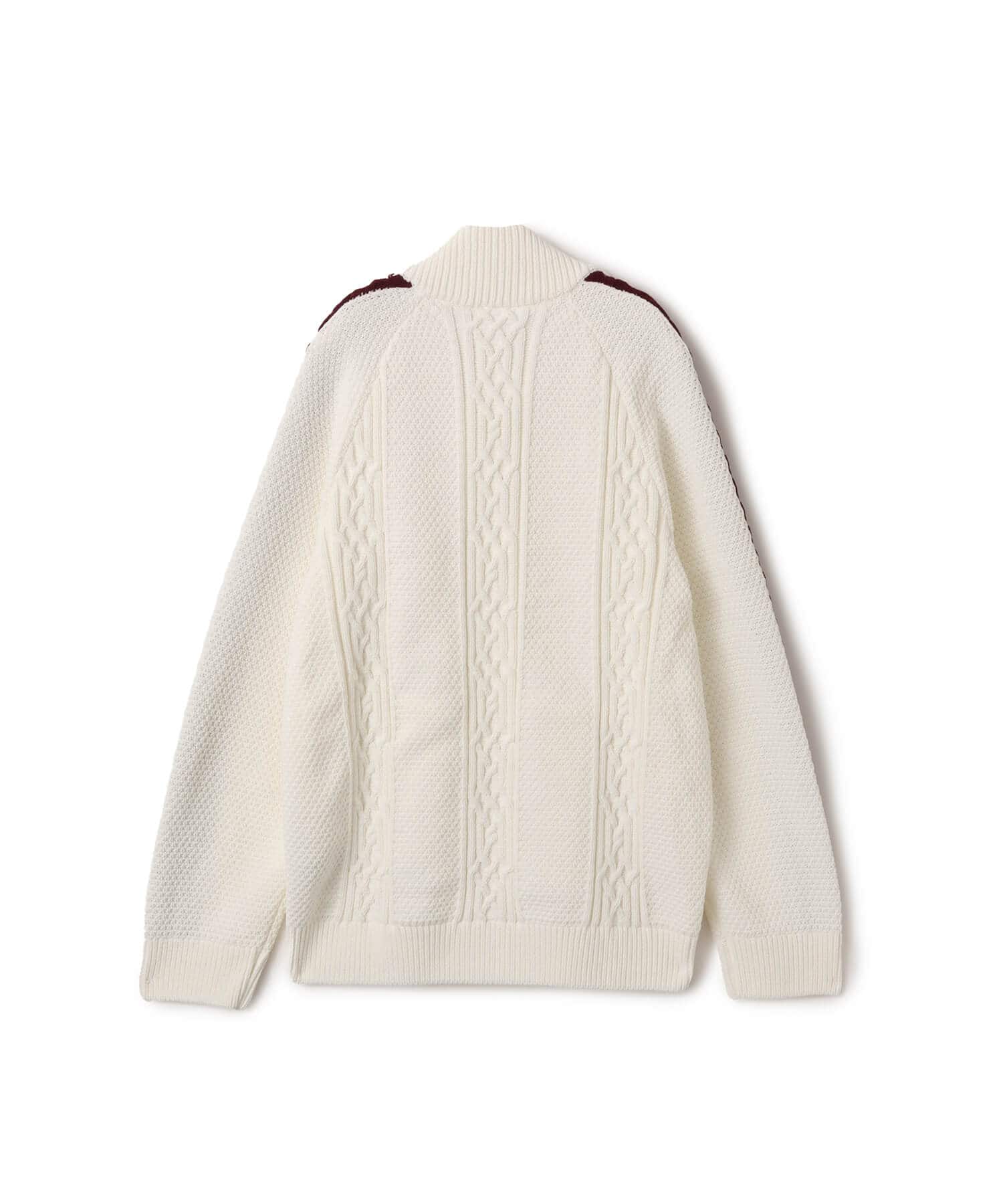 adidas ARCHIVE CUTLINE KNIT TRACK TOP オフホワイトの画像