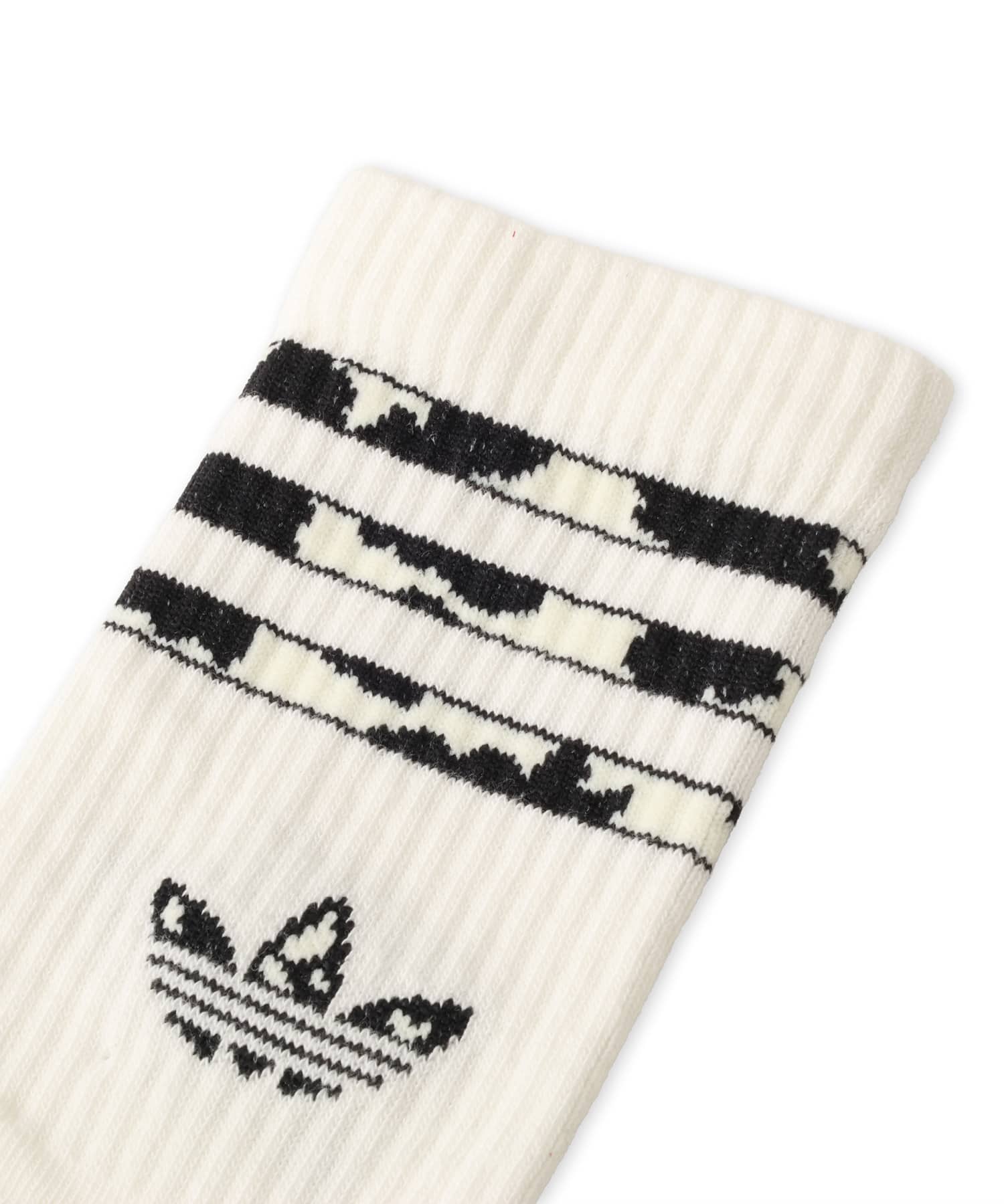 adidas ANIMAL PRINT CREW SOCK 2 PAIRS オフホワイト/ブラックの画像