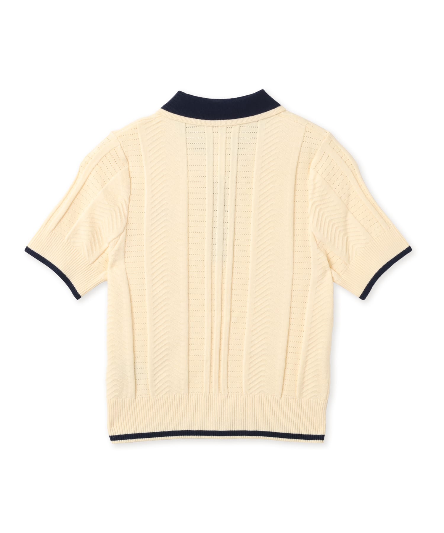 adidas CABLE KNIT CALI TEE POLO ウォームバニラの画像