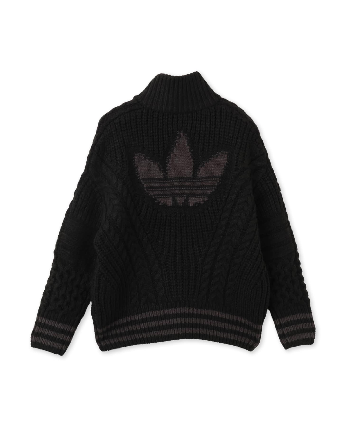 adidas CABLE KNIT FIREBIRD TRACK TOP ブラック/ユーティリティブラックの画像