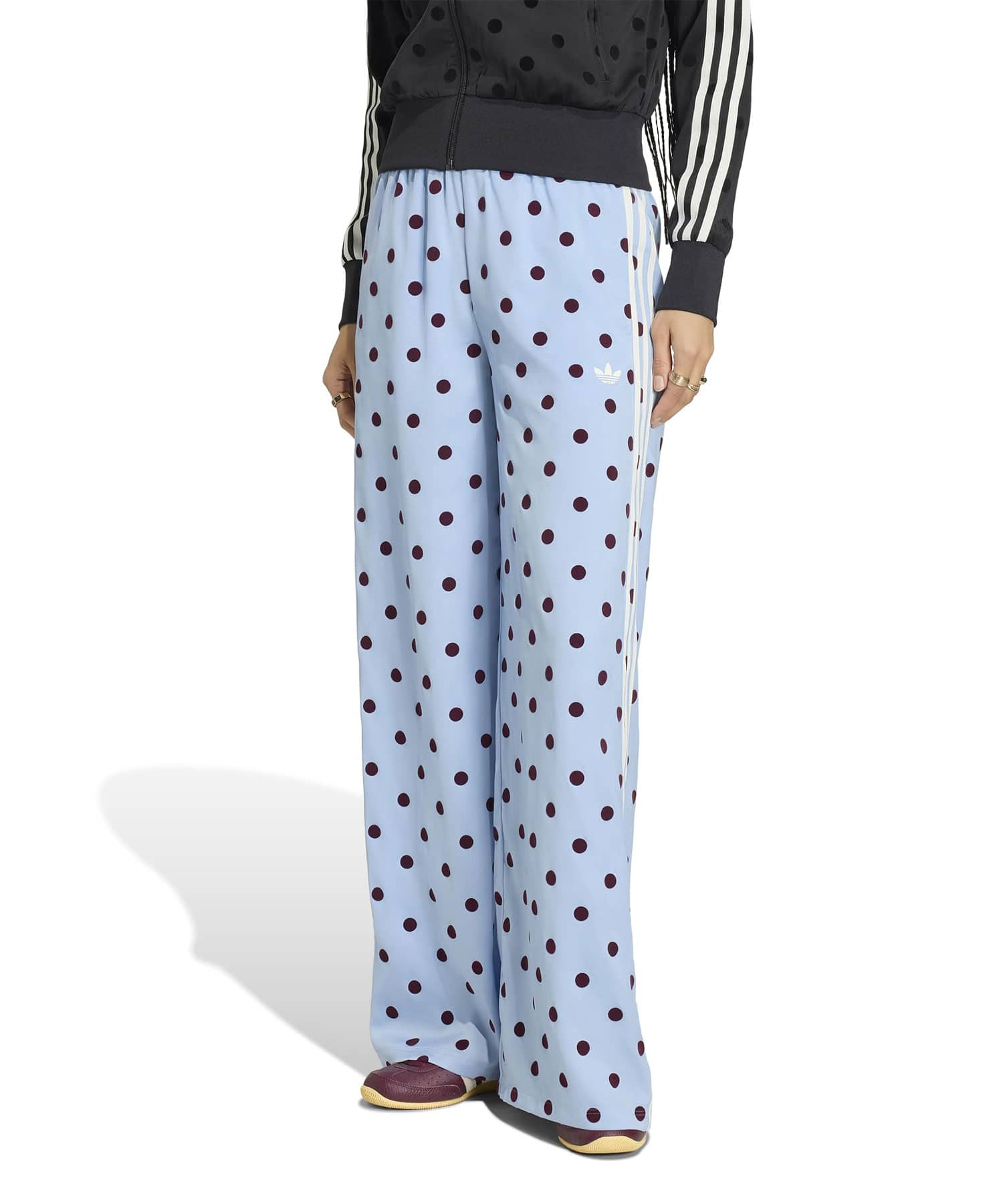 adidas SATIN POLKA DOTS WIDE LEG PANT クリアスカイの画像