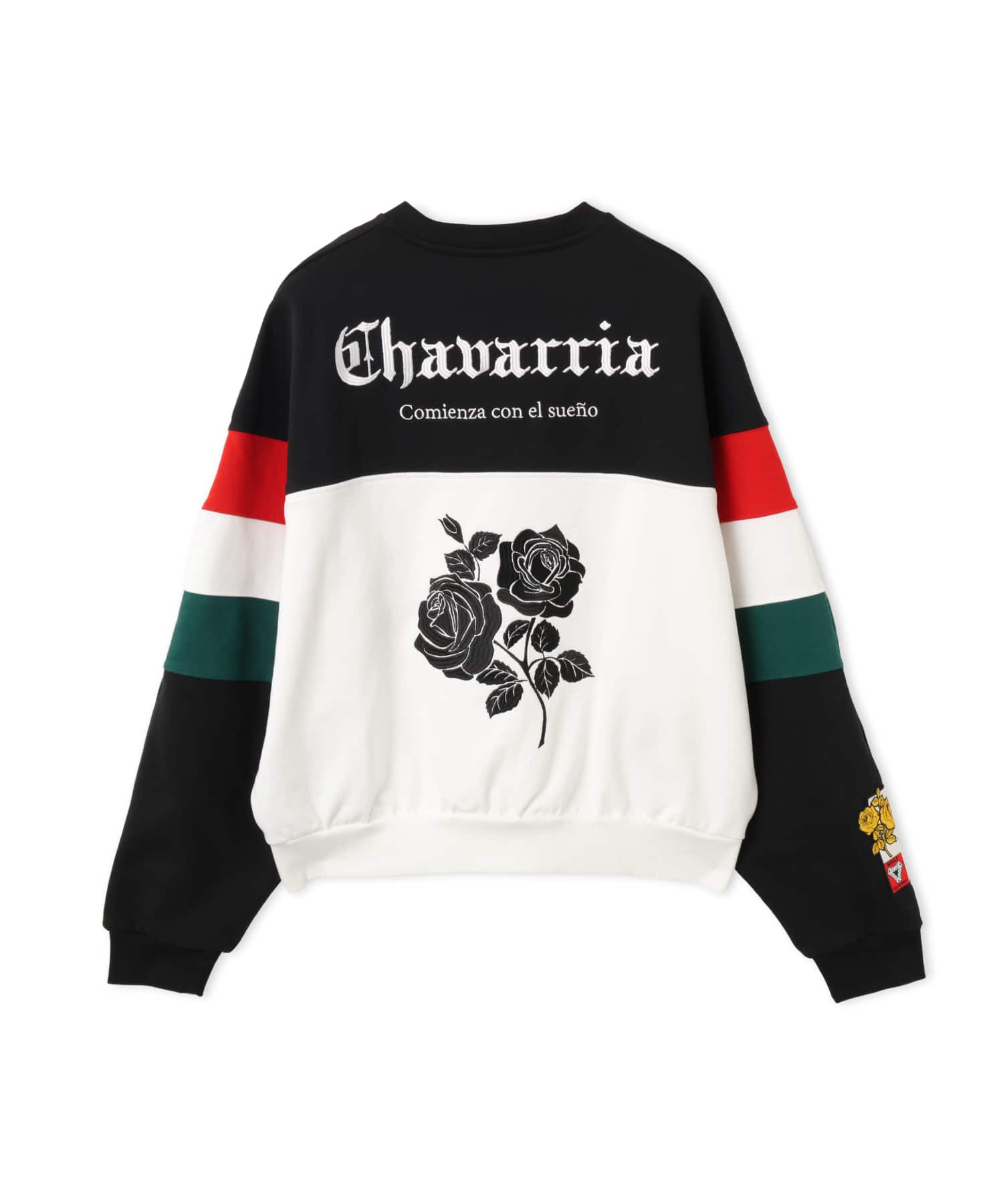 adidas CHAVARRIA FLEECE CREWNECK SWEATSHIRT ブラック/ホワイトの画像