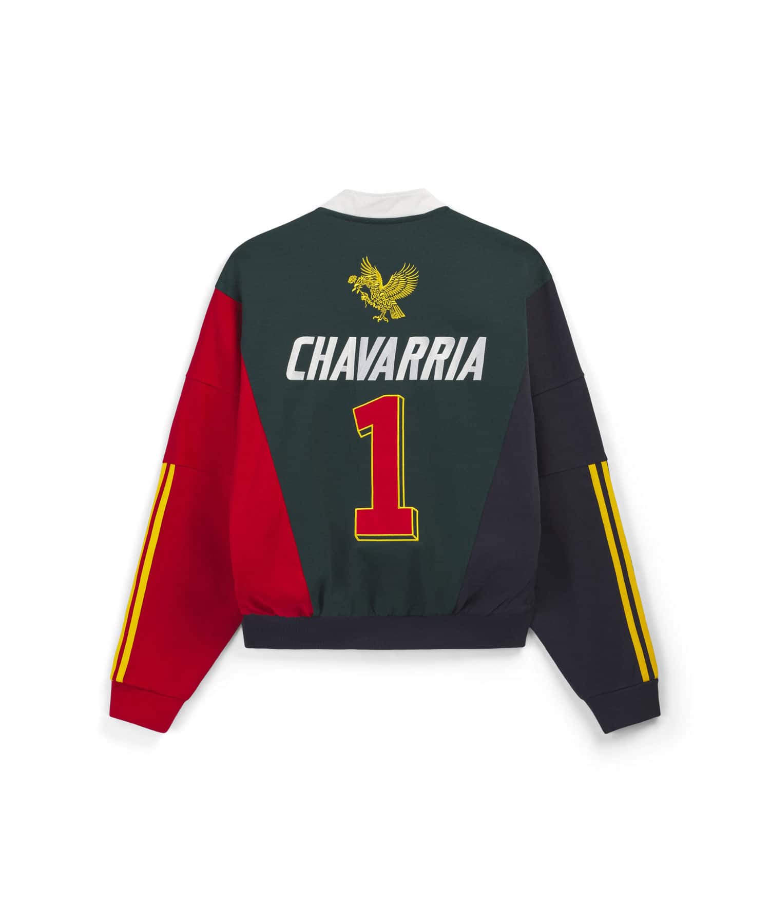 adidas CHAVARRIA WATSONVILLE QUARTER ZIP オーロラアイビー/レジェンドインク/ベタースカーレットの画像