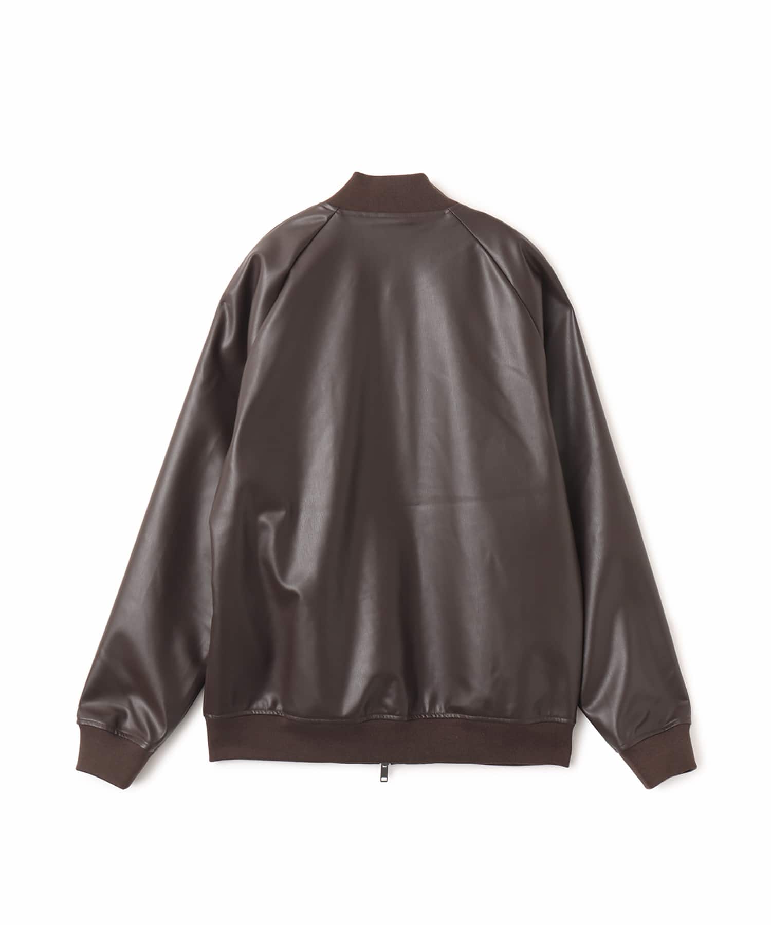adidas SST PLEATHER TRACK TOP ダークブラウンの画像