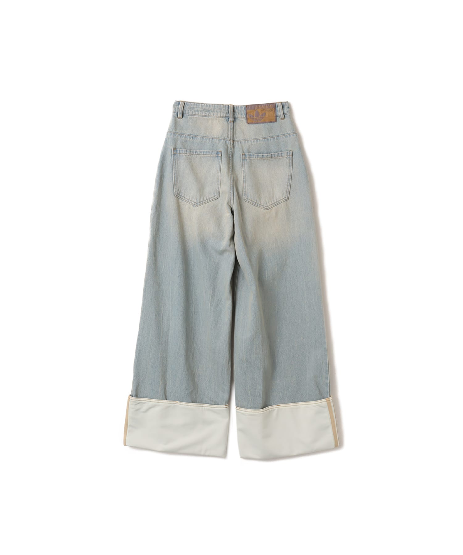 adidas VINTAGE WIDE LEG JEANS ライトデニム/オフホワイトの画像