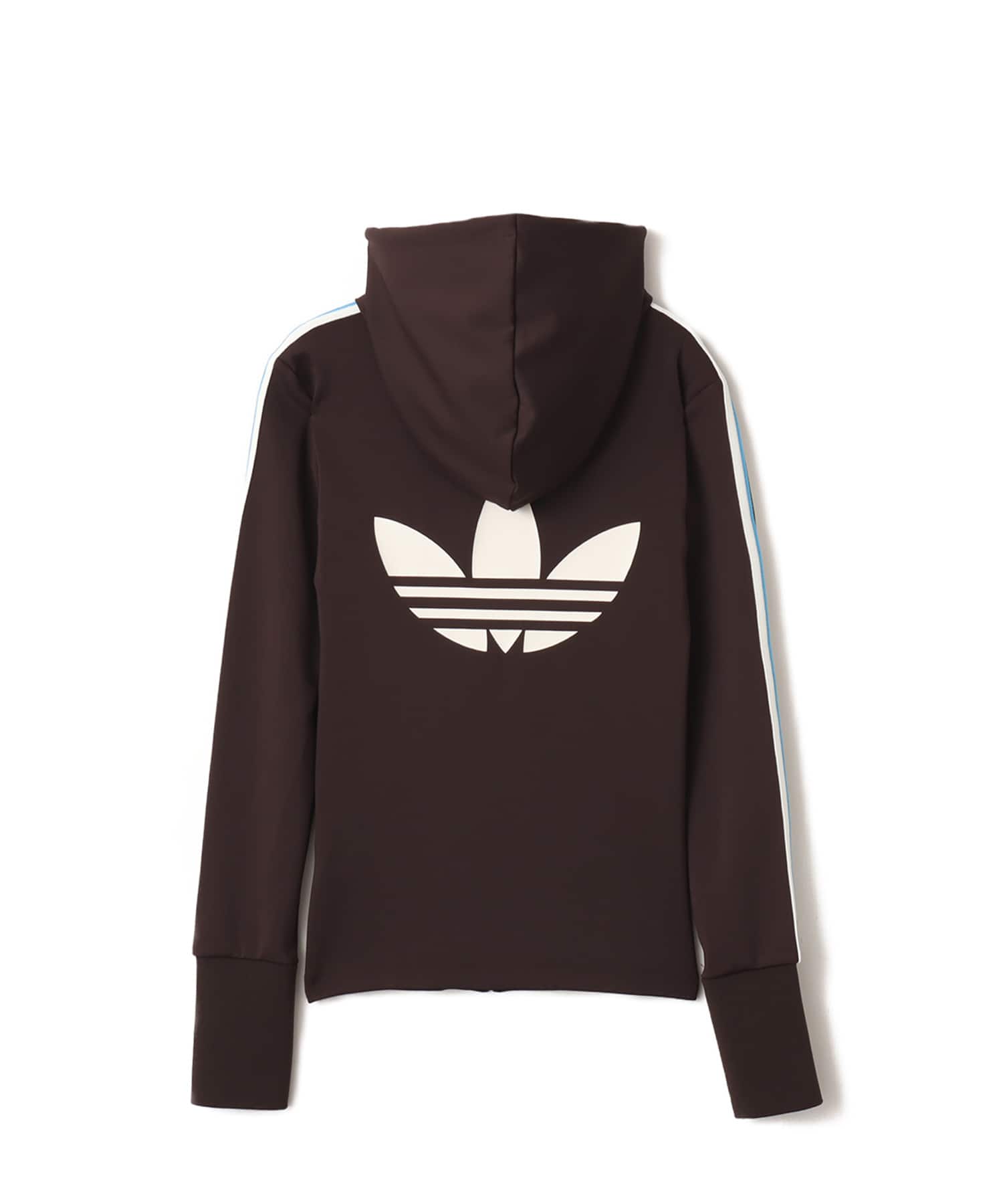 adidas HOODED TREFOIL ZIPPER JACKET オーロラコーヒーの画像