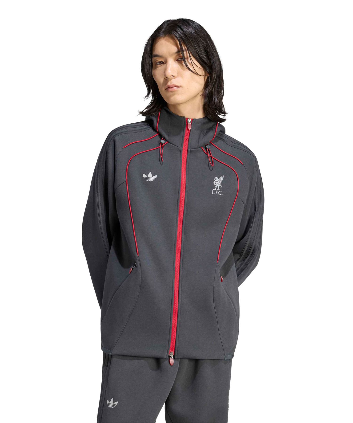adidas LIVERPOOL FC SPACER TEAMGEIST 26 TRACKTOP カーボンの画像