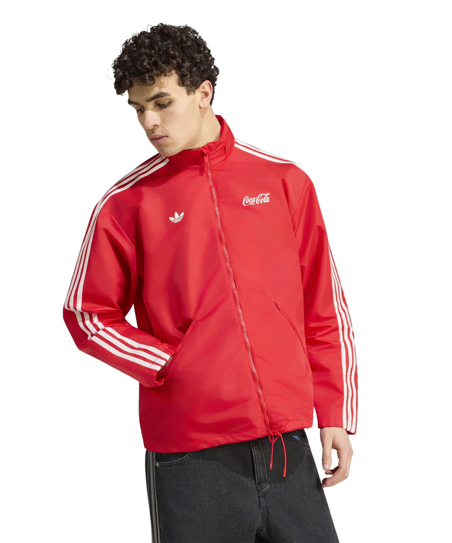 adidas COCA COLA CLASSIC SPORT NYLON PARKA ビビッドレッドの画像