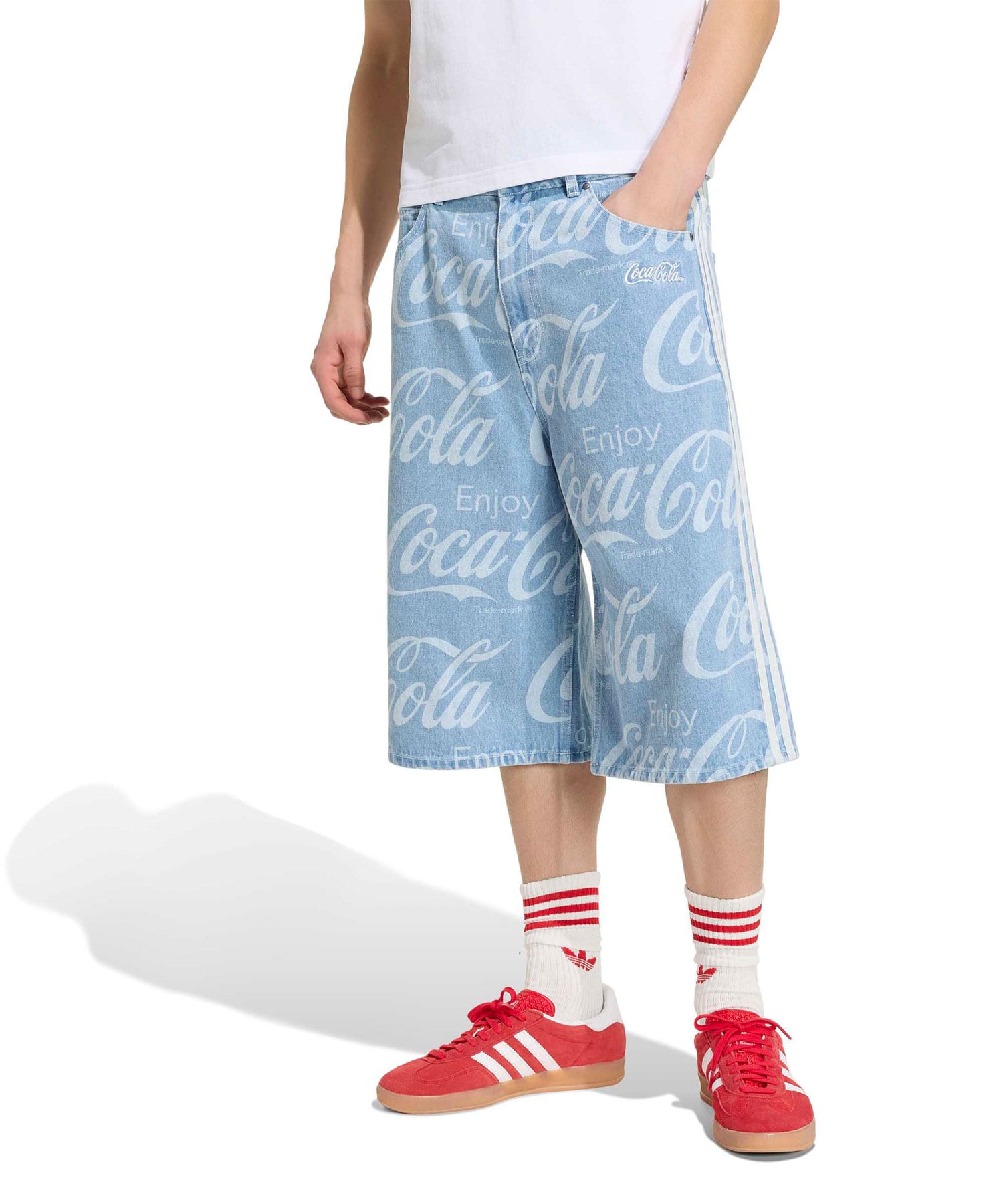 adidas COCA COLA CLASSIC SPORT DENIM SHORT インディゴデニムの画像
