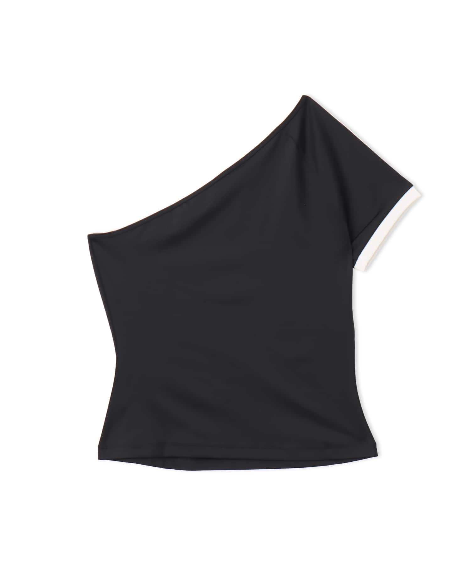 adidas ADILENIUM 5.0  OFFSHOULDER TEE ブラックの画像