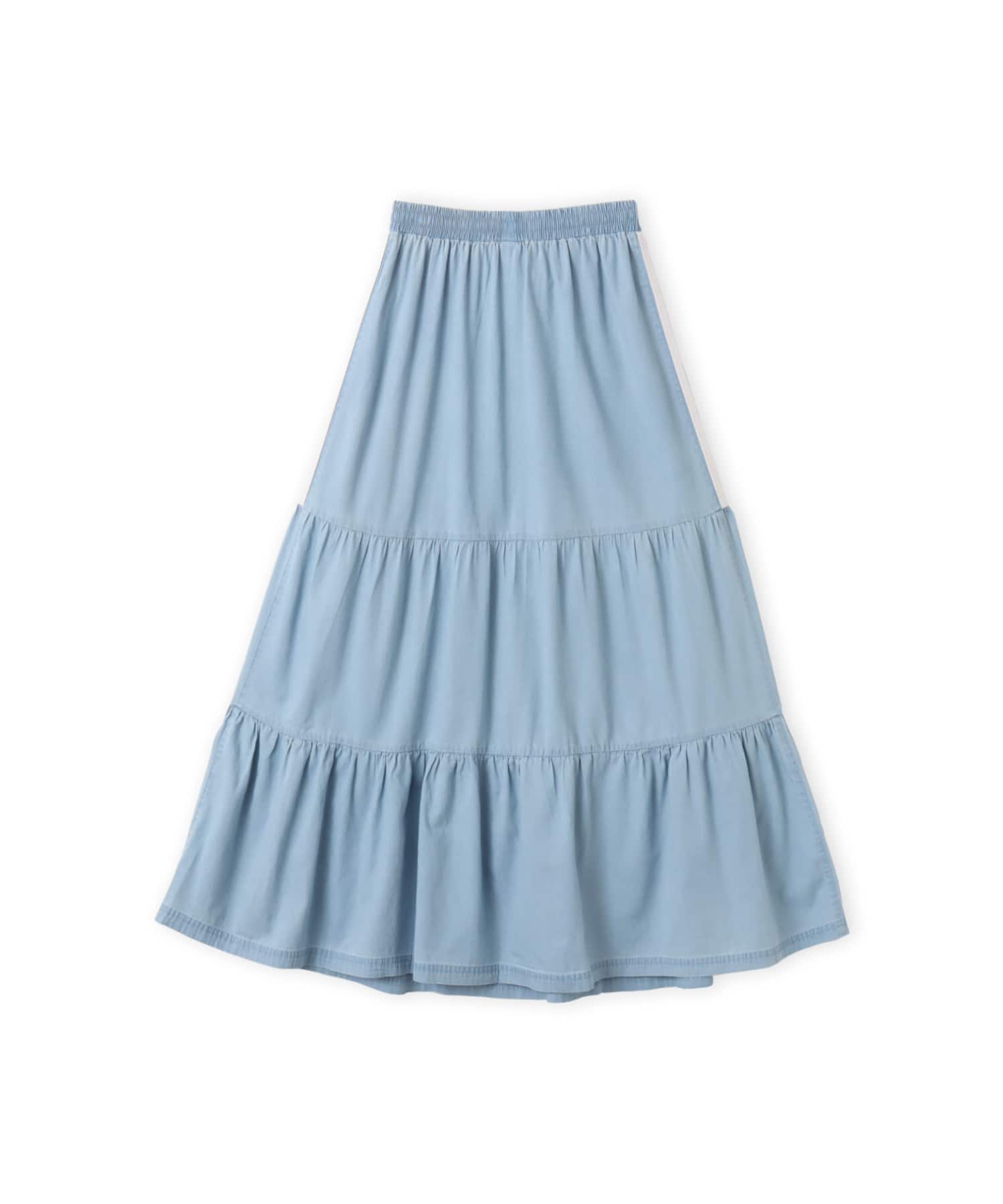 adidas SUMMER GLOW DENIM SKIRT ライトデニムの画像