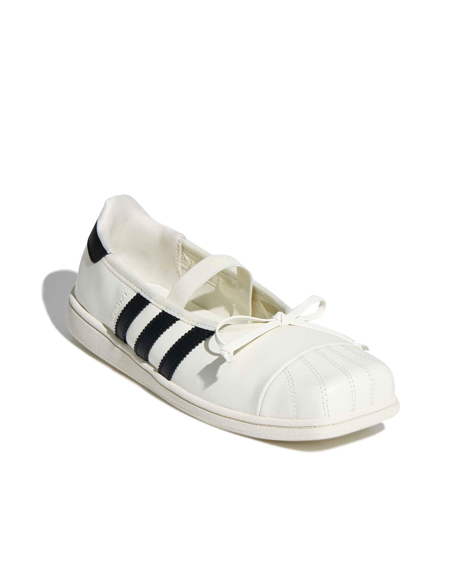 adidas JENNIE SUPERSTAR SQ BALLET OWHITE/CBLACK/CWHITEの画像