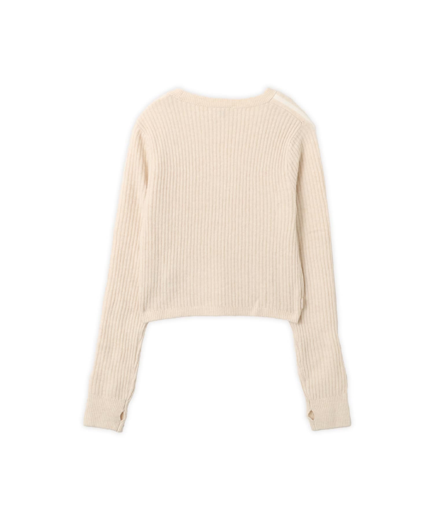 adidas JENNIE KNITTED WRAP AROUND CARDIGAN クリアブラウンの画像