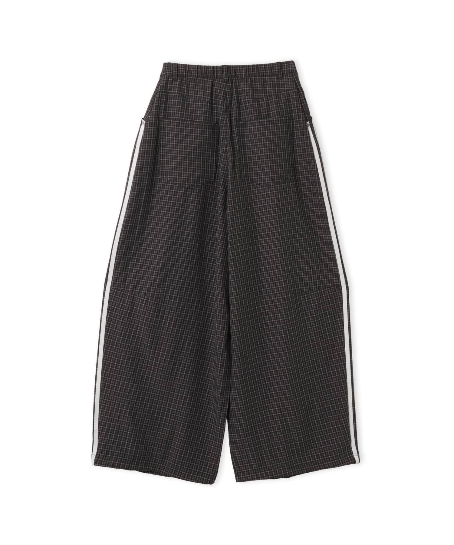 adidas CHECKS TROUSER LOOSE PANTS ブラック/グレースリーの画像