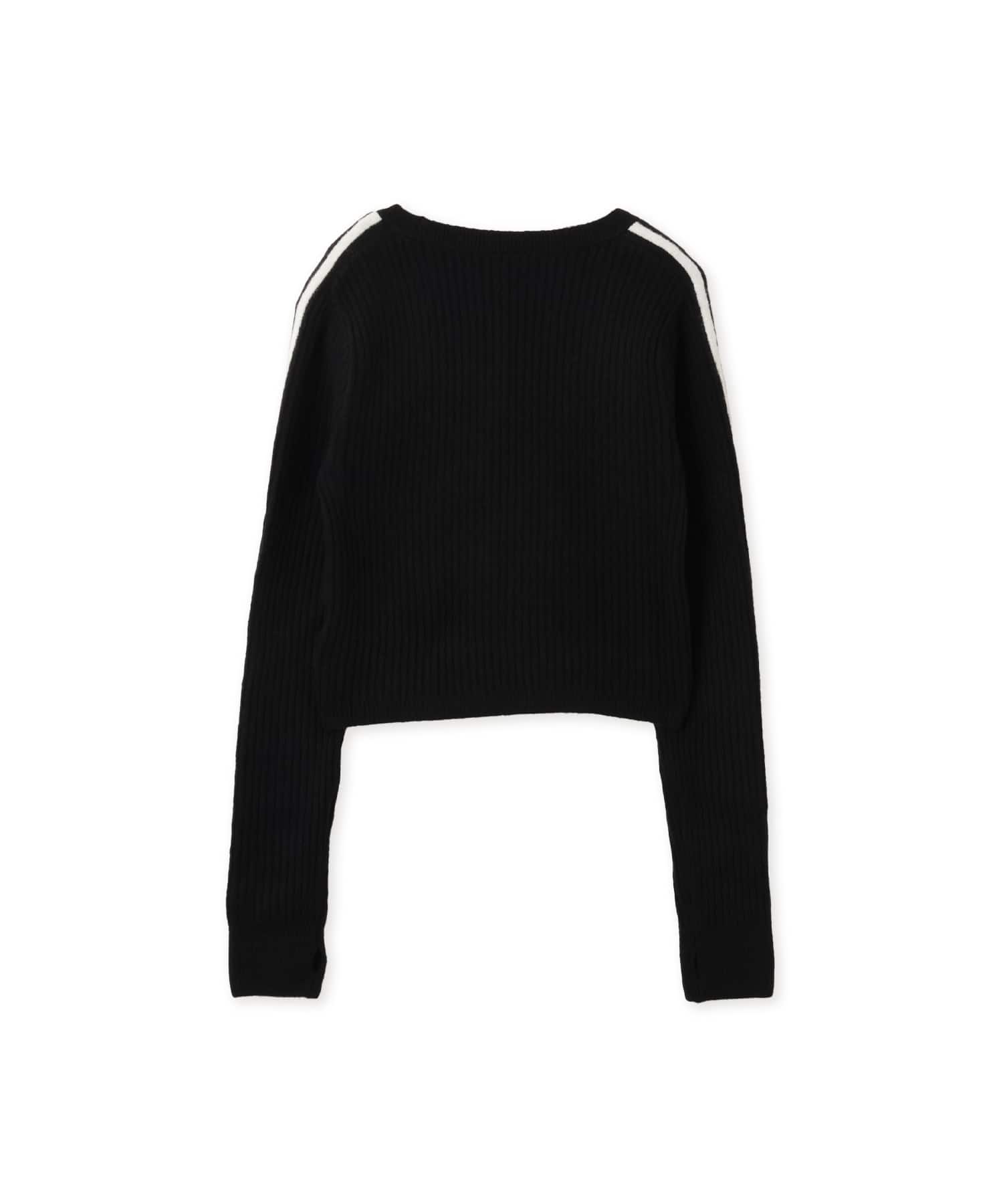 adidas JENNIE KNITTED WRAP AROUND CARDIGAN ブラックの画像