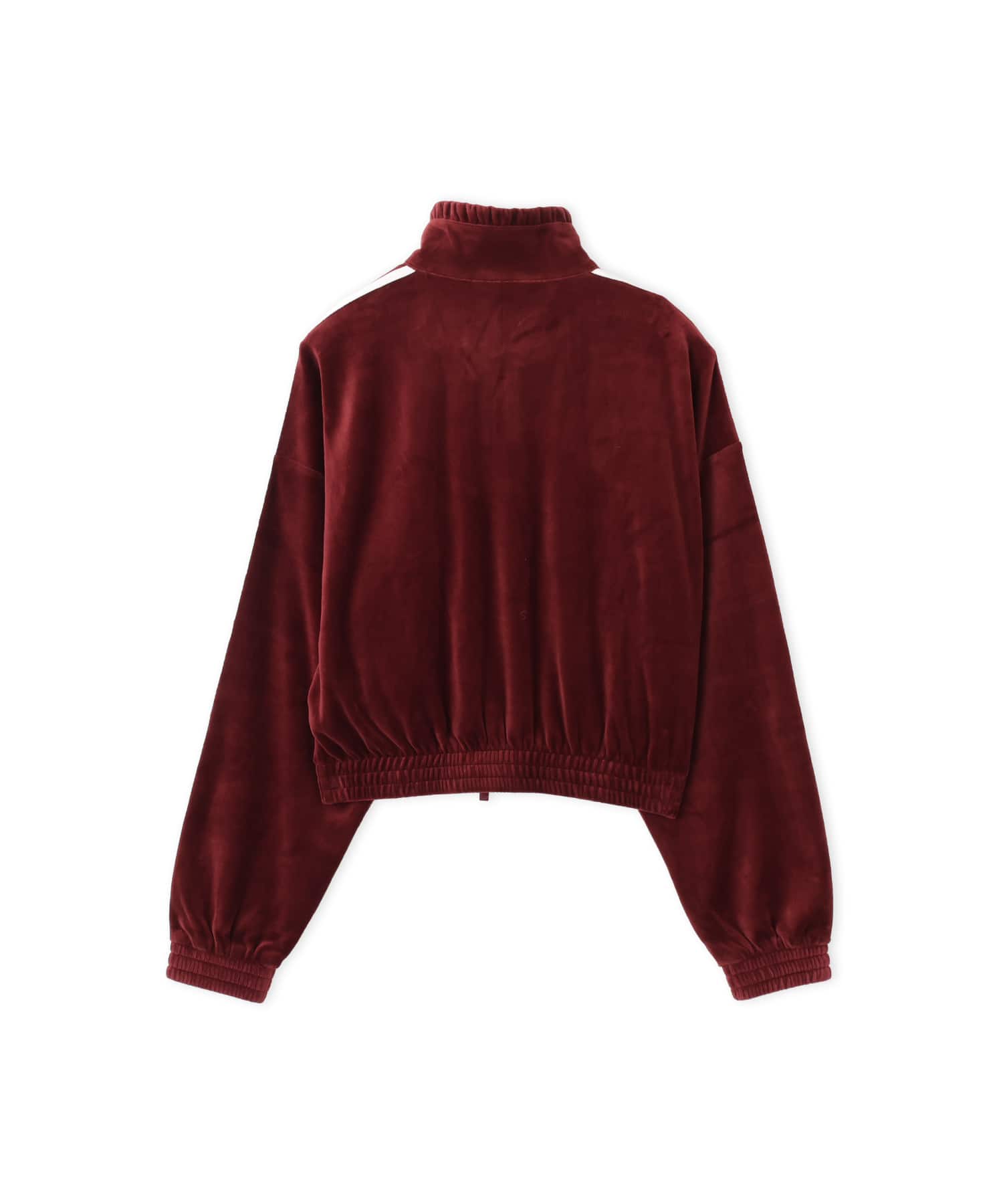 adidas PLEATED VELOUR TRACK TOP シャドーレッドの画像