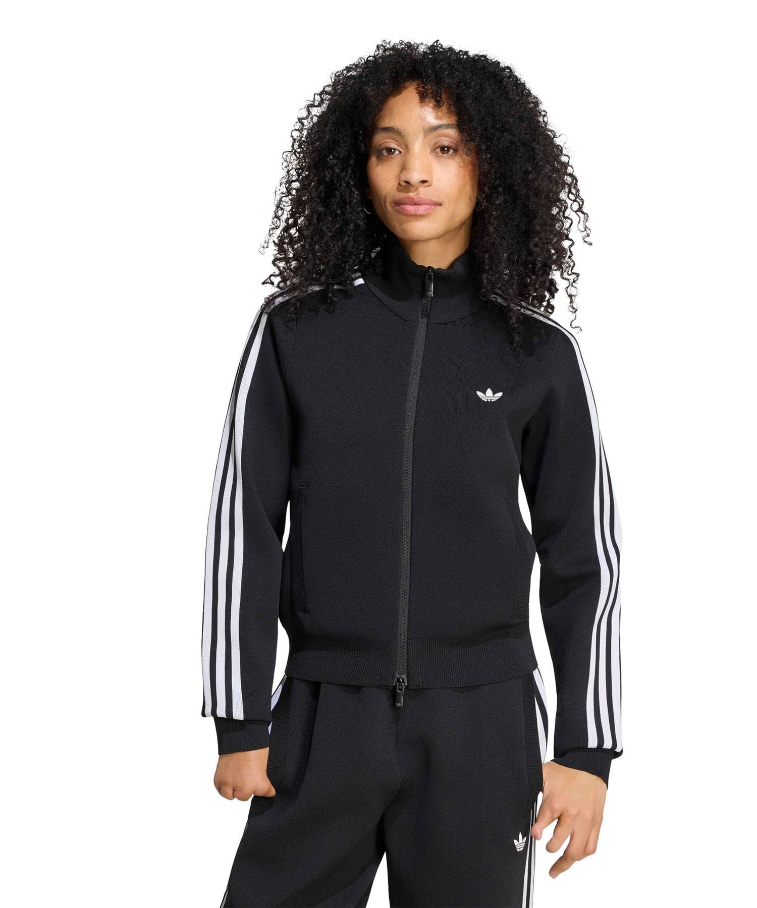 adidas ADILENIUM SLIM KNIT TRACK TOP ブラックの画像