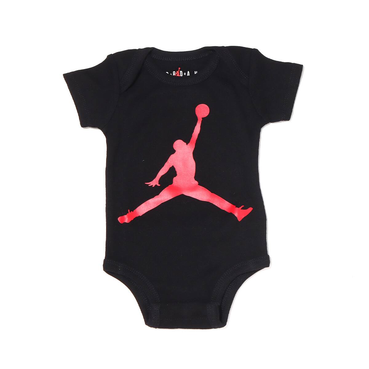 JORDAN JUMPMAN 3-PIECE SET HAT/BODYSUIT/BOOTIE BLACK/GYM RED 22HO-Iの画像