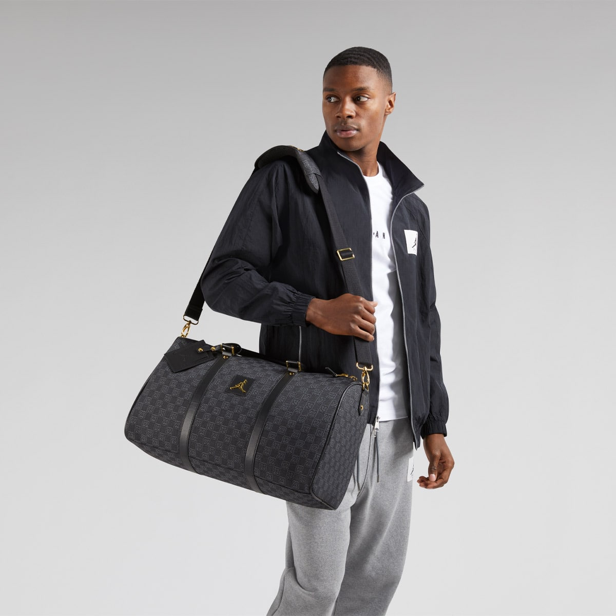 Jordan Monogram Duffle Mens Bag Black MA0759-023 – Shoe Palace