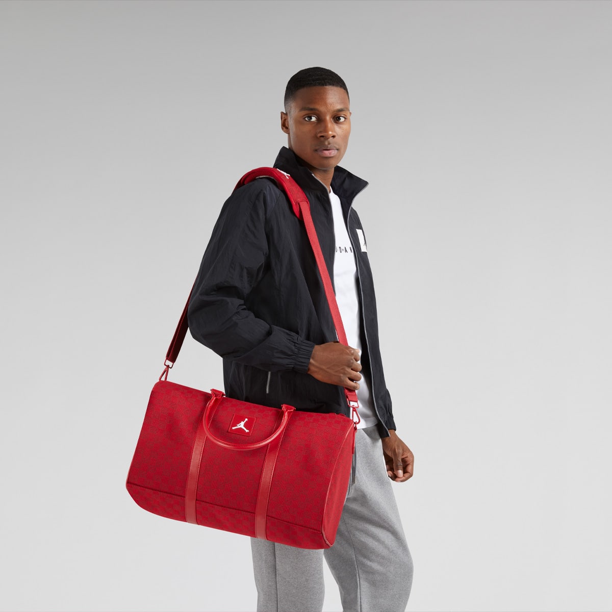 新品 Jordan Brand Monogram Duffle Bag Red