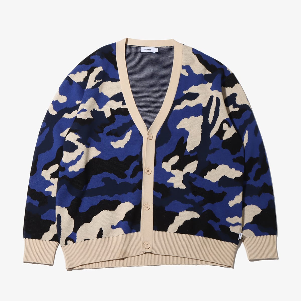 atmos Camouflage Knit Cardigan BLUE