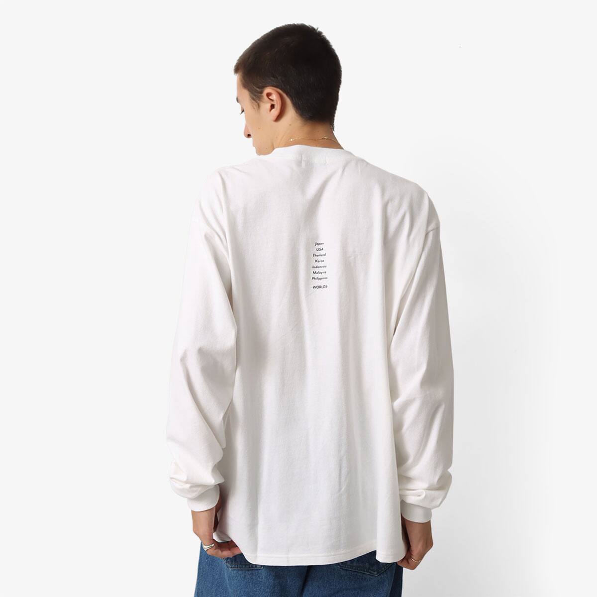 atmos Shop list logo LS T-shirts WHITEの画像